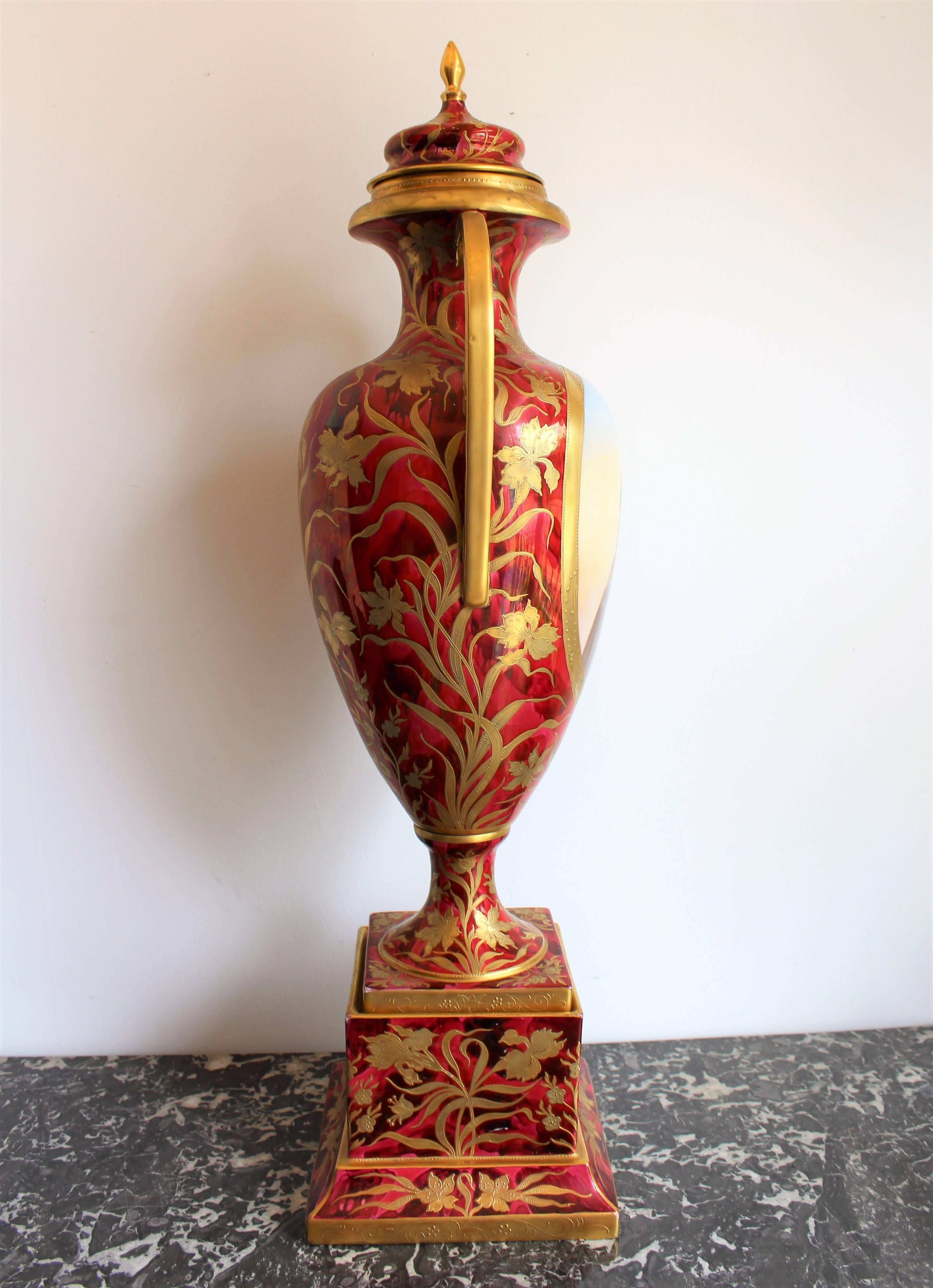 19th Century Monumental Royal Vienna Style Art Nouveau Vase or Urn