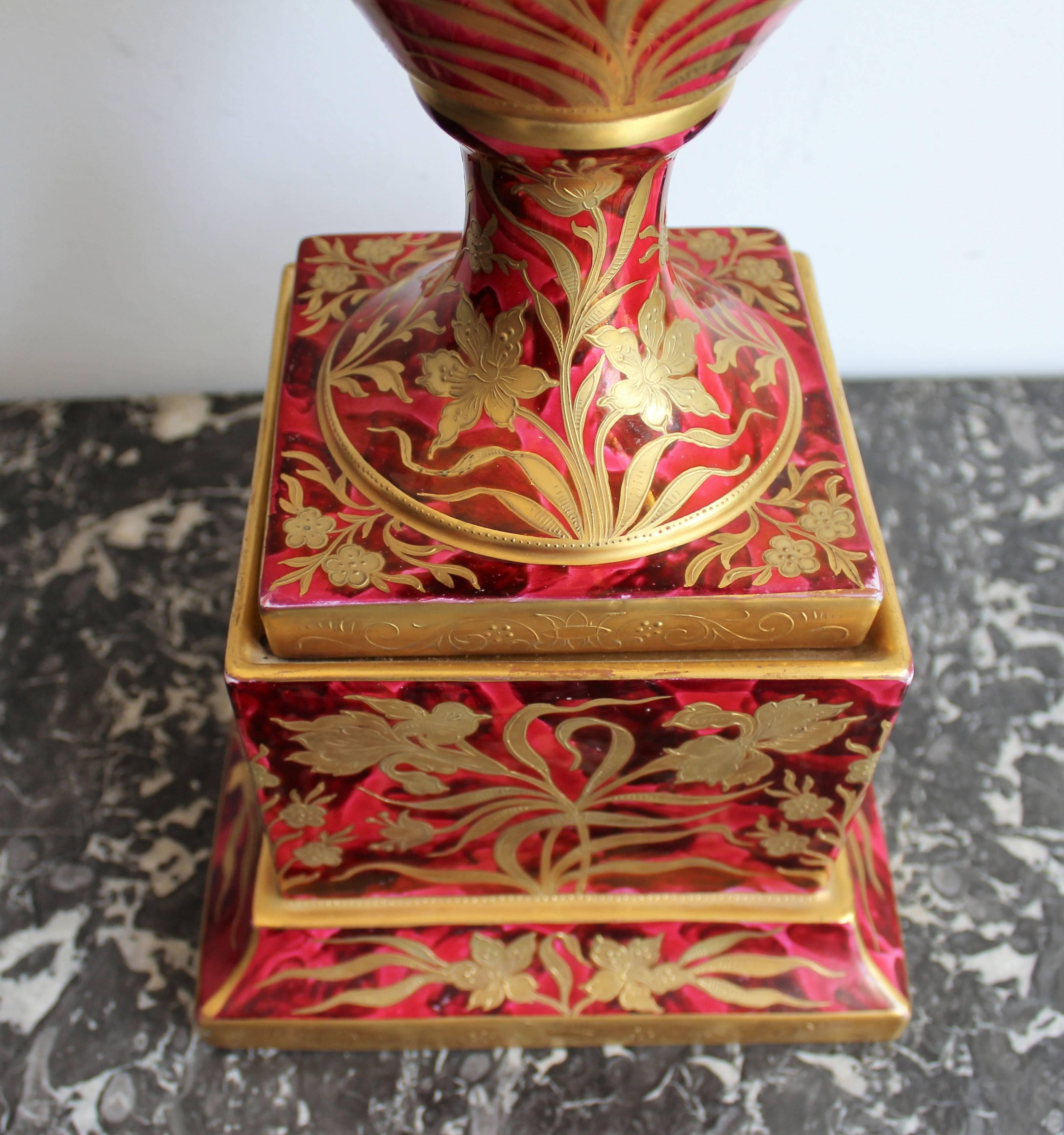 Monumental Royal Vienna Style Art Nouveau Vase or Urn 3
