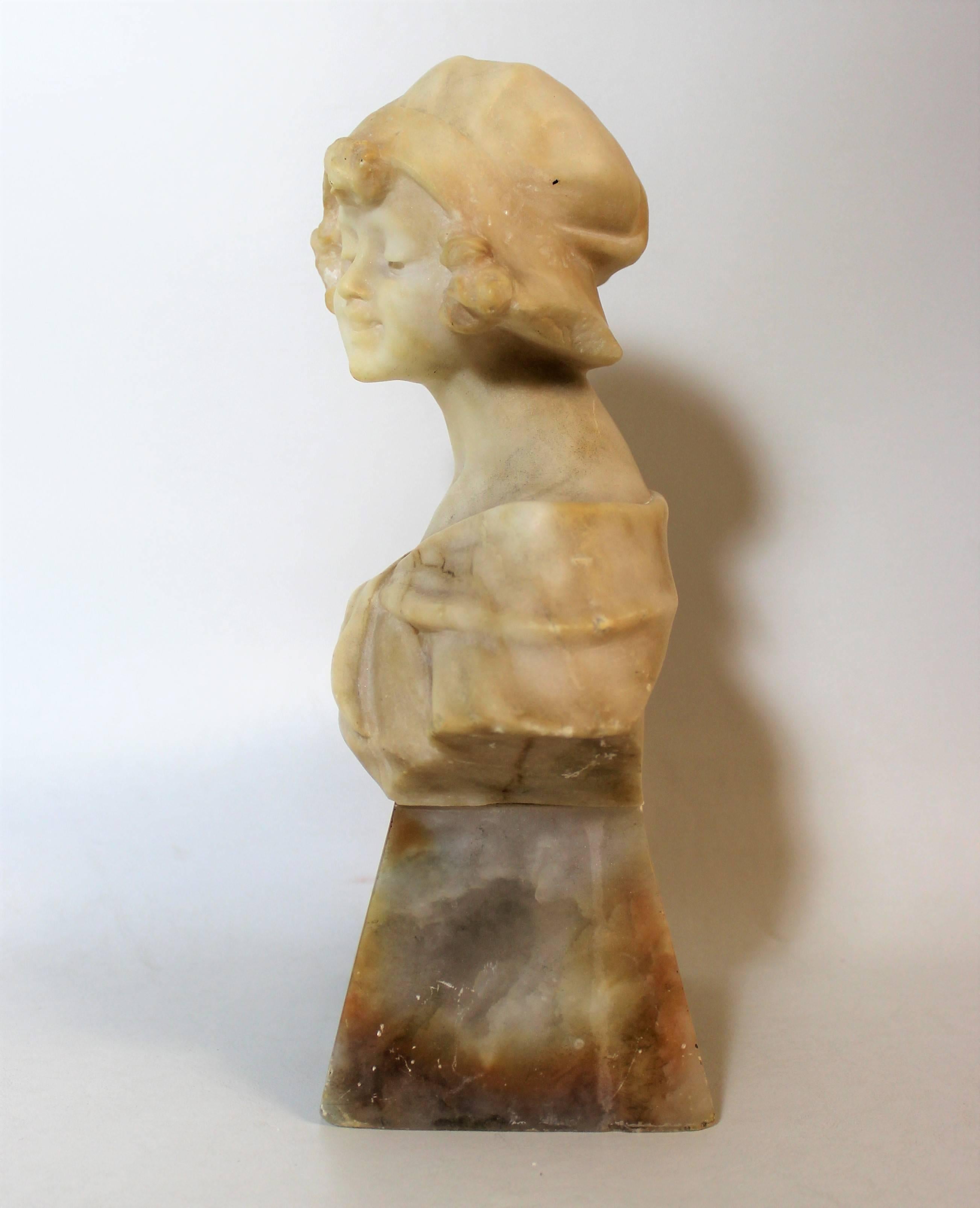 Art Nouveau Woman Sculpture or Bust In Good Condition For Sale In Hamilton, Ontario