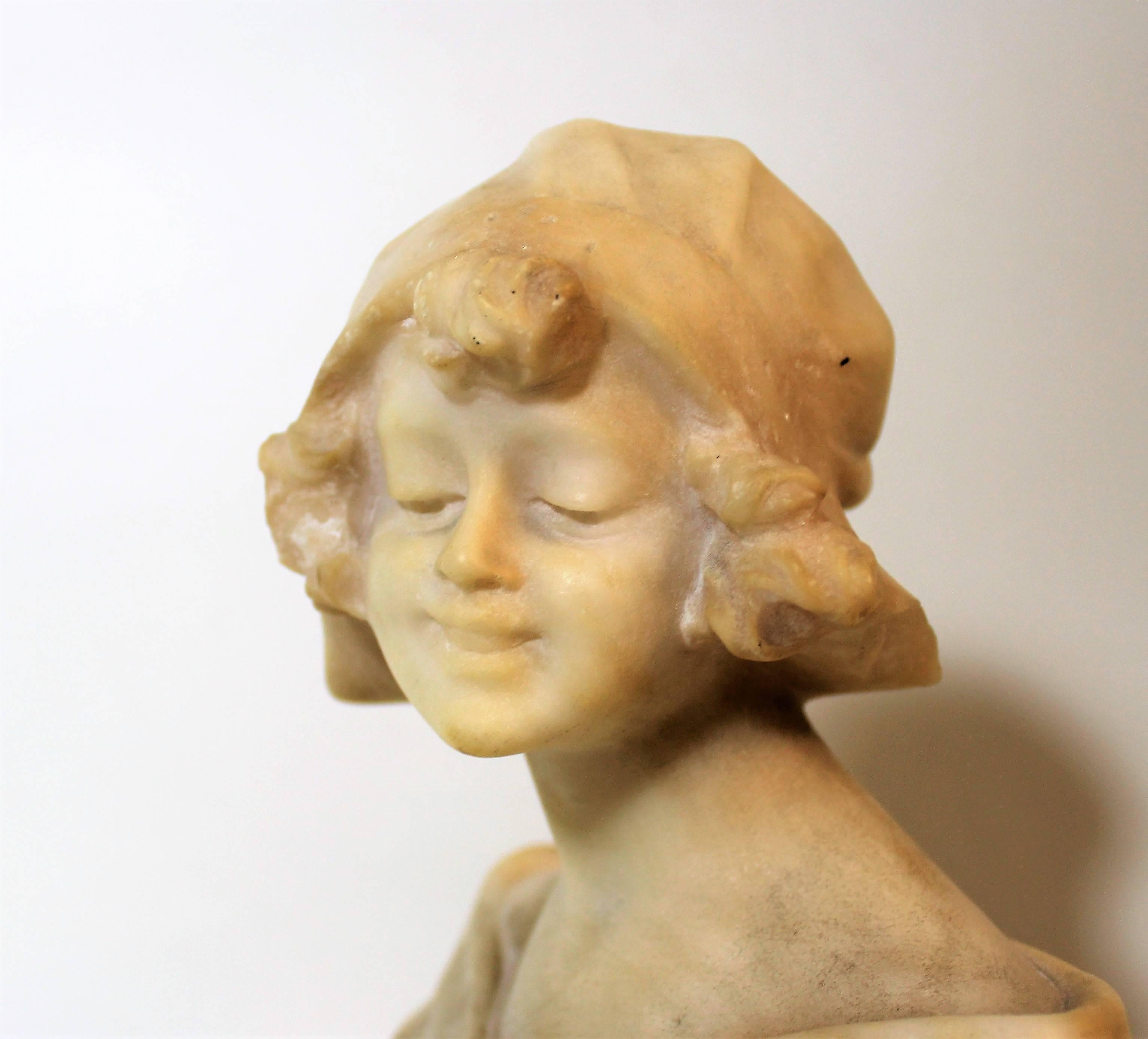 Albâtre Sculpture ou buste de femme Art Nouveau en vente