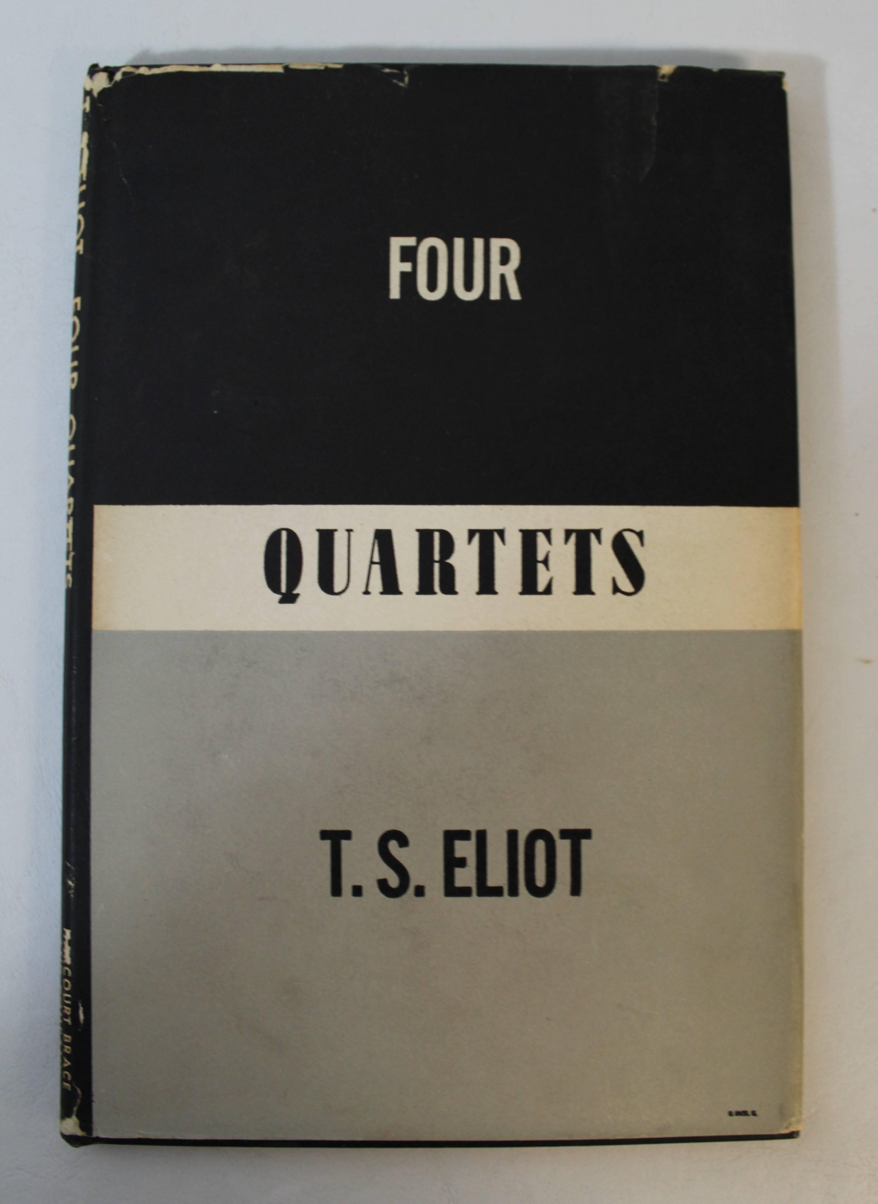 Livre 'Four Quartets' première édition par AT&T. Eliot
New York Harcourt, brace and company, 1943.