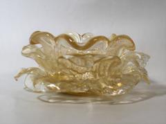 Nine Barovier and Toso Attributed Venetian Murano Glass Rose Petal Finger Bowls