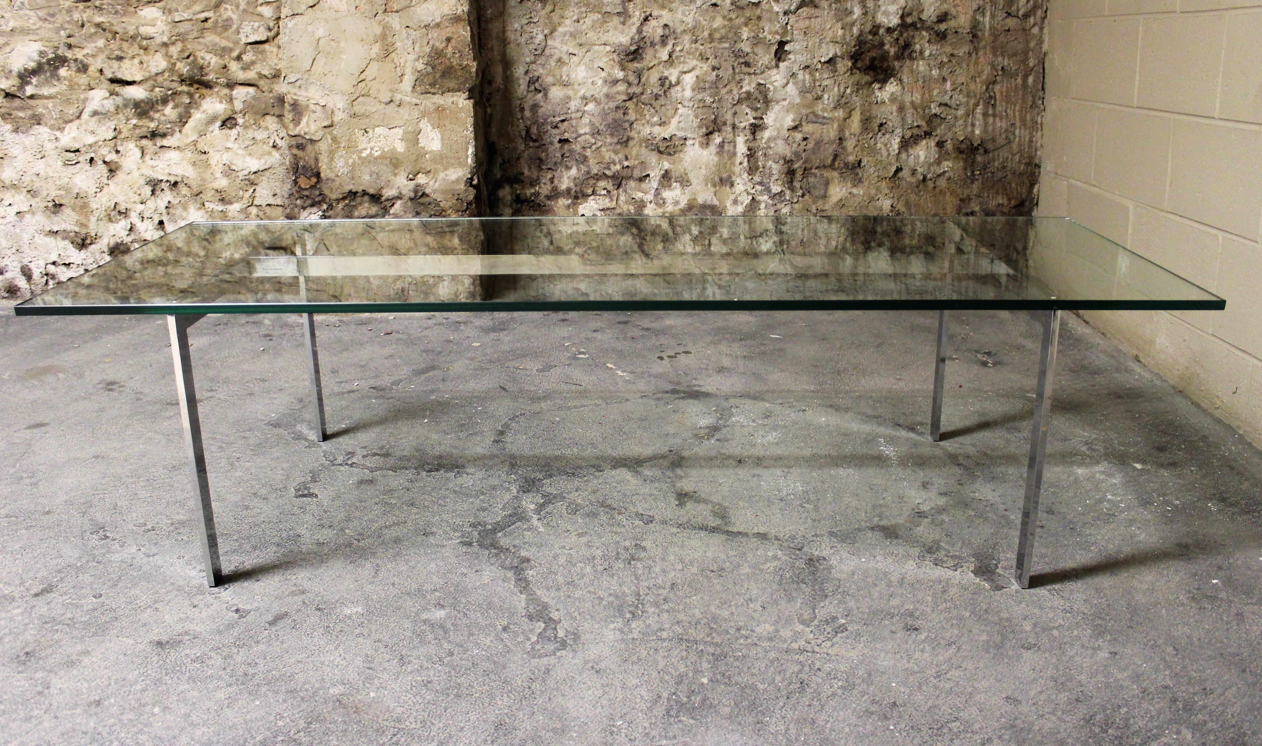 Scandinavian Modern Danish Chrome Coffee Table for Georg Petersens