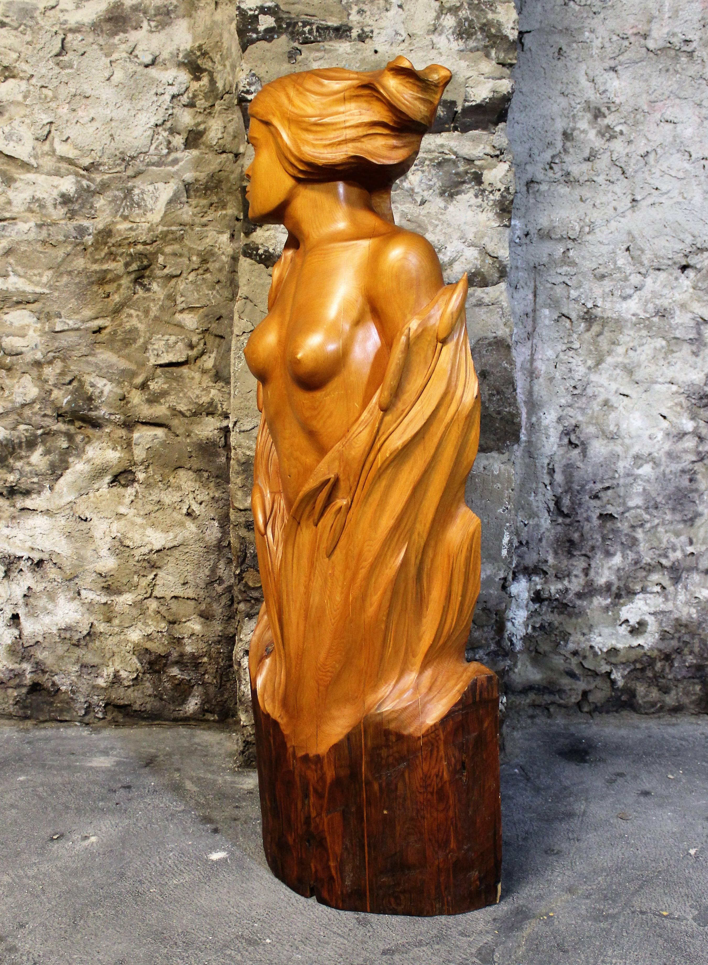 Canadian Gilles Jacques Cloutier Large Female Nude Sculpture For Sale