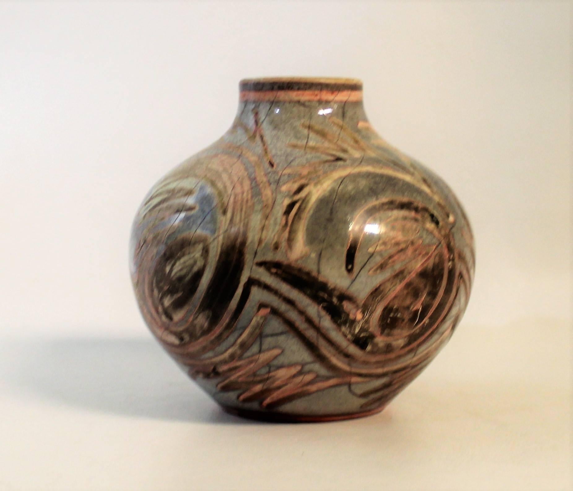 Dänische Vase von Herman August Kahler (Moderne der Mitte des Jahrhunderts) im Angebot