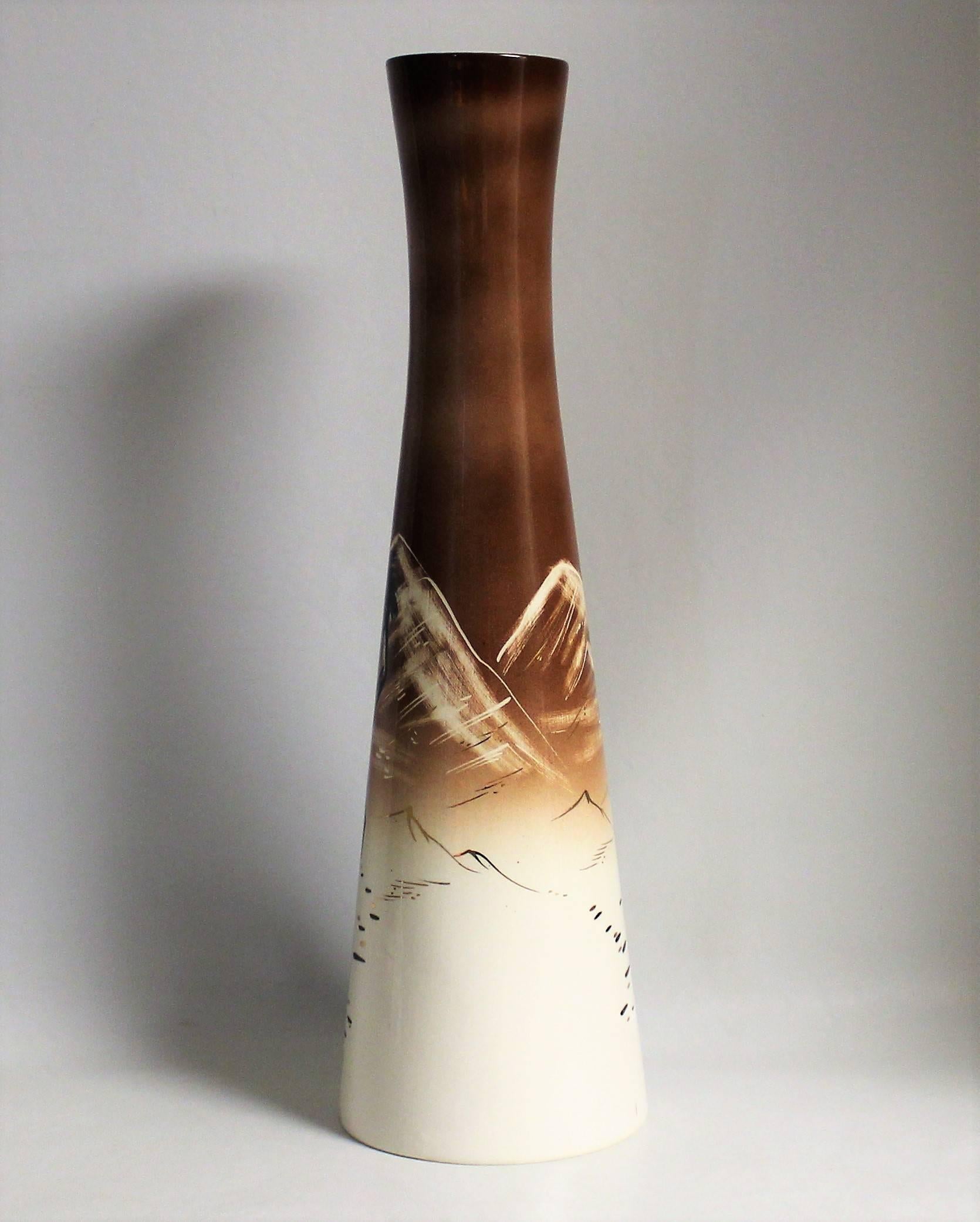American Sascha Brastoff Ceramic Eskimo Vase For Sale