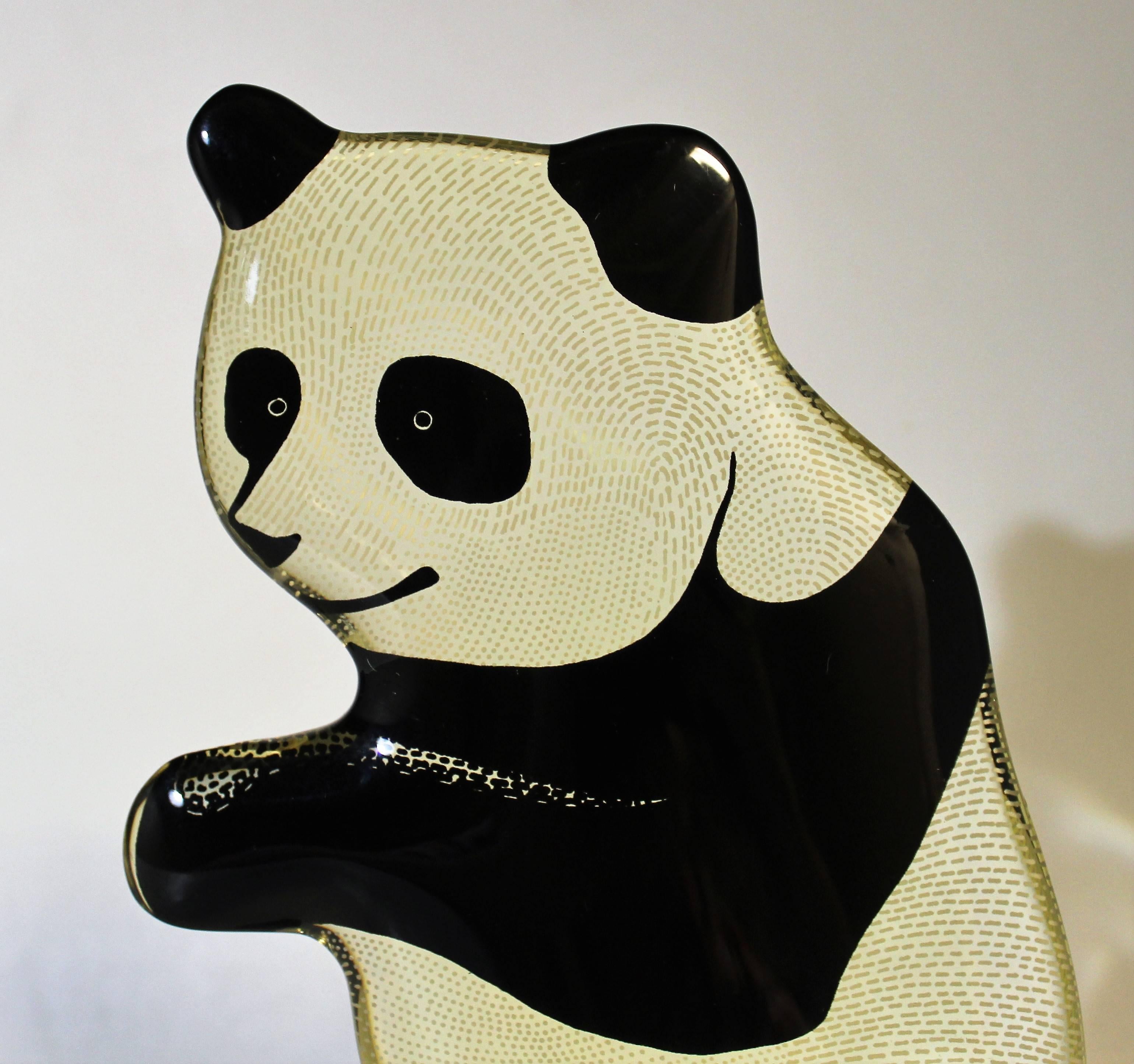 Abraham Palatnik Lucite panda bear sculpture

Mid-Century Modern.