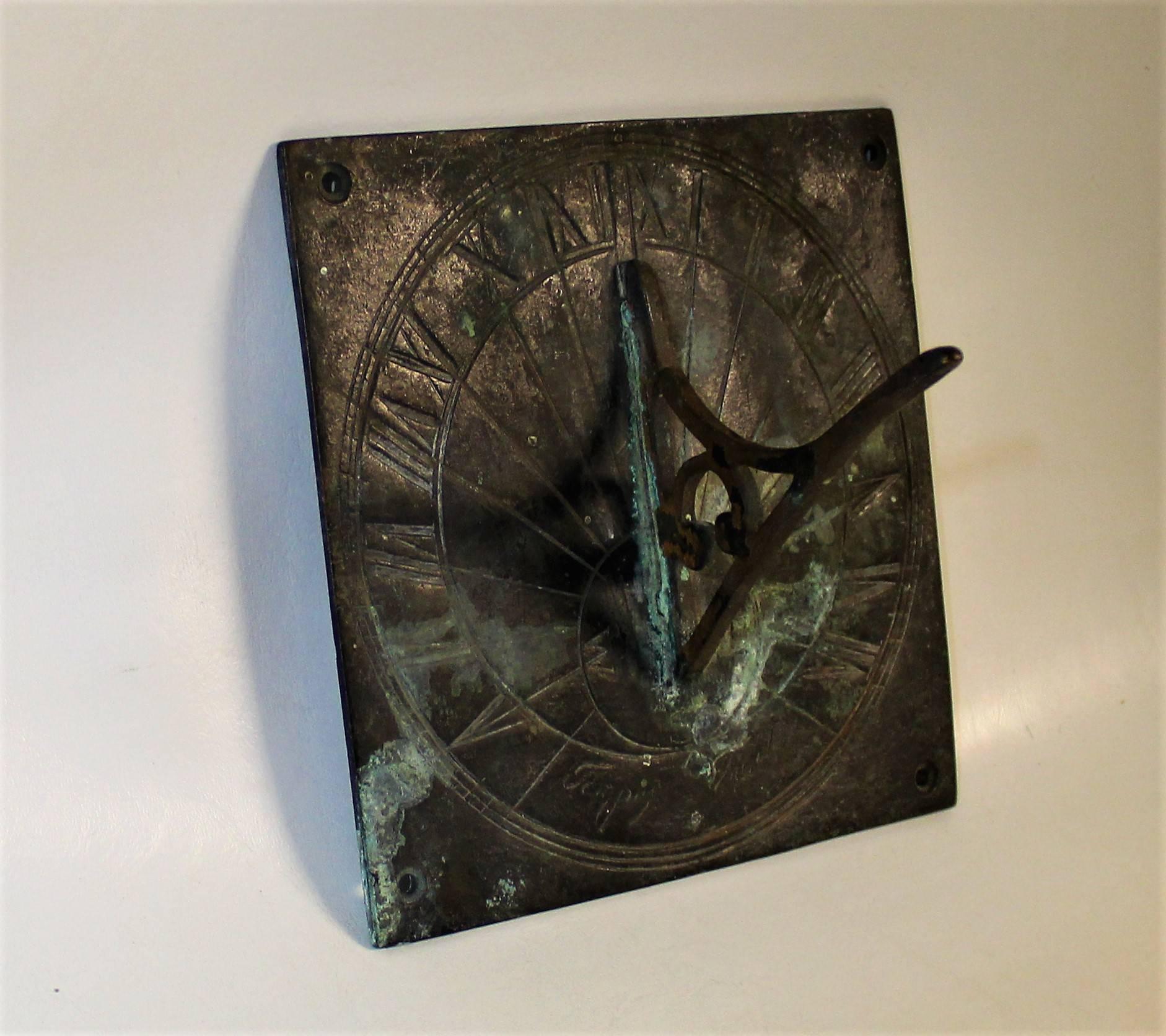 19th Century Bronze Sundial In Good Condition In Hamilton, Ontario