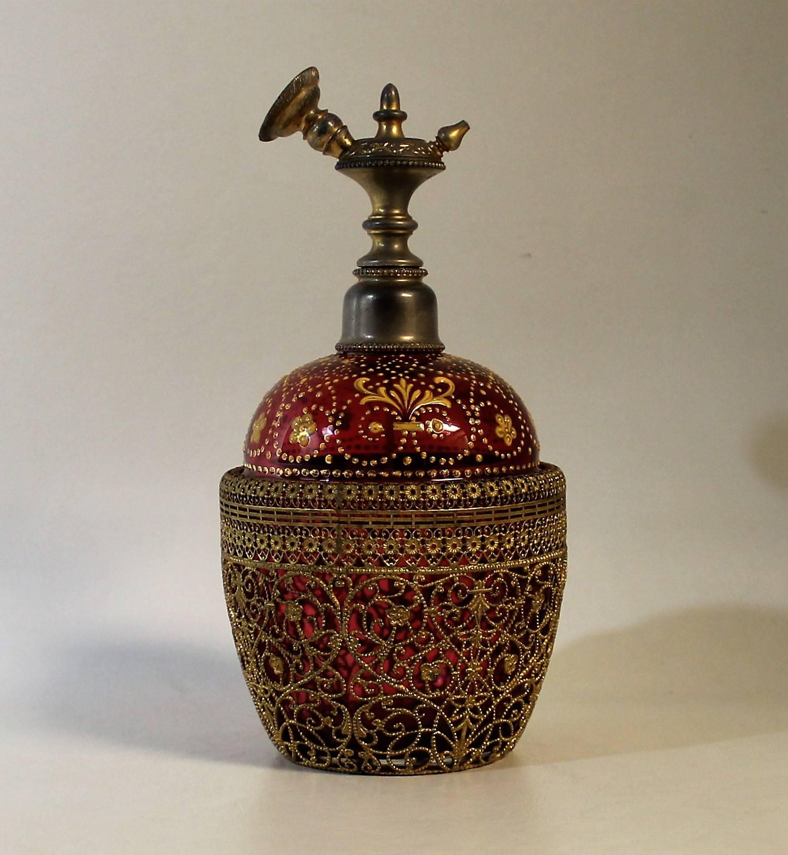 filigree perfume bottle