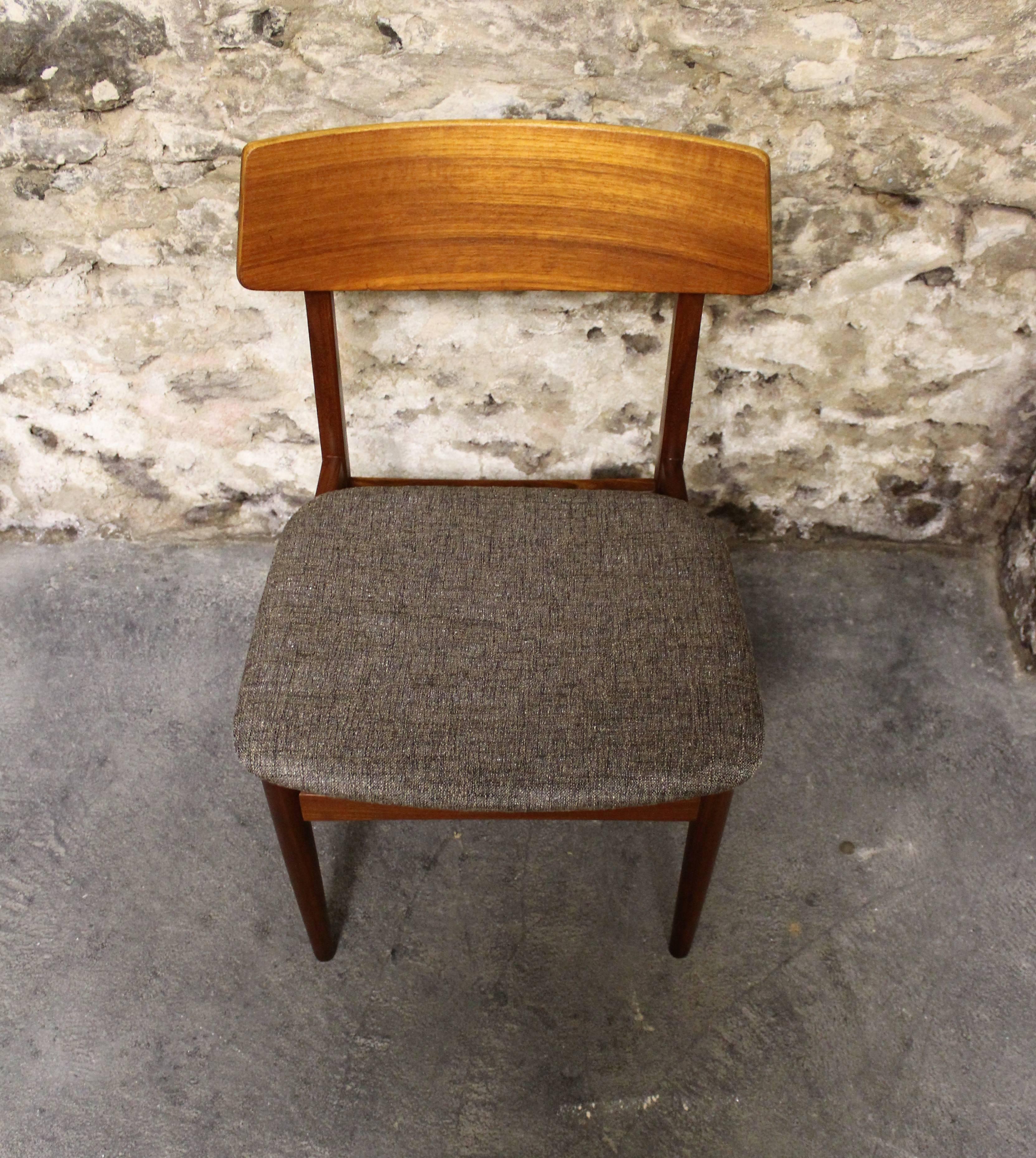 danish modern teak dining chairs