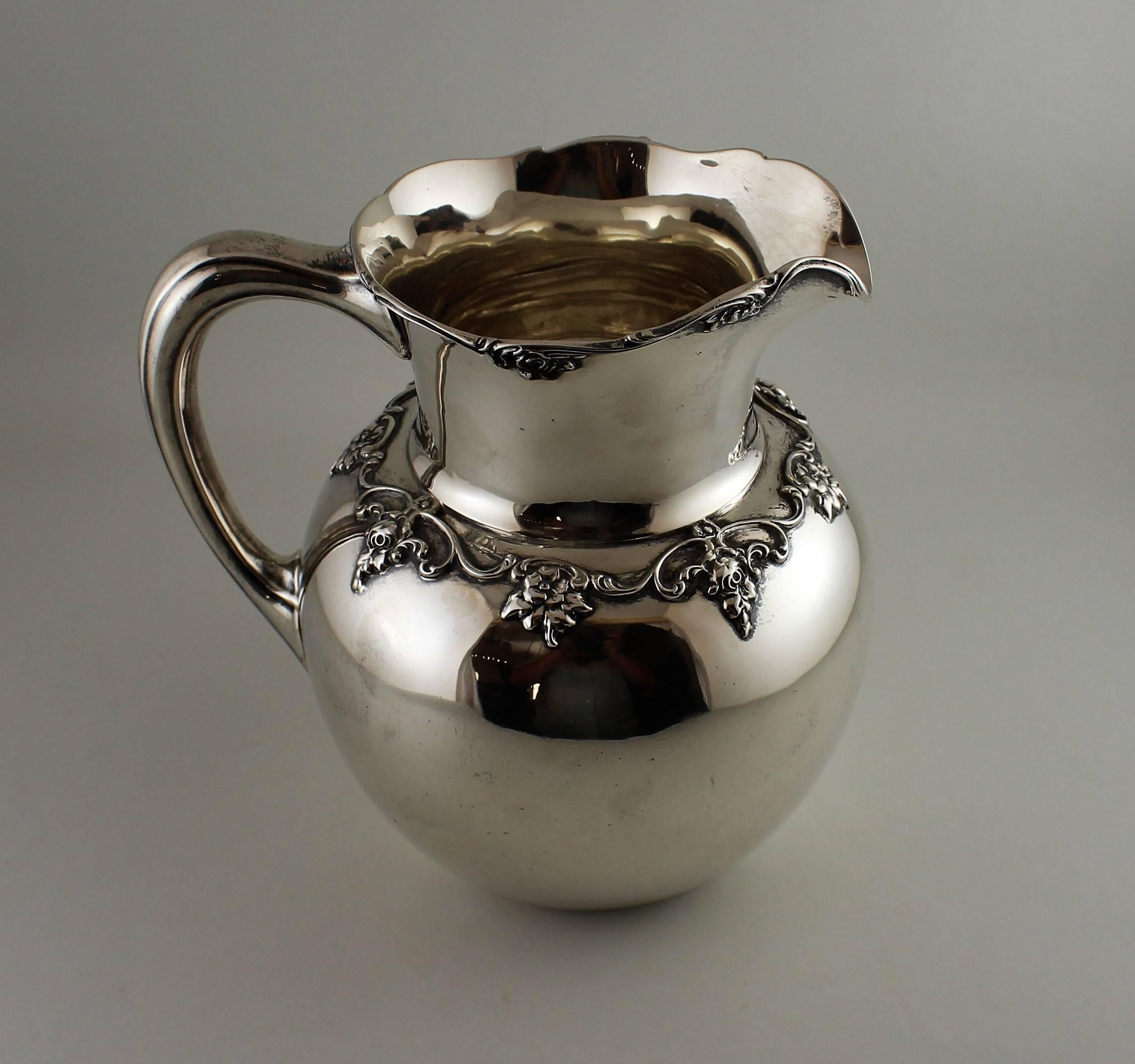 20th Century Gorham Sterling Silver Pitcher or Jug For Sale