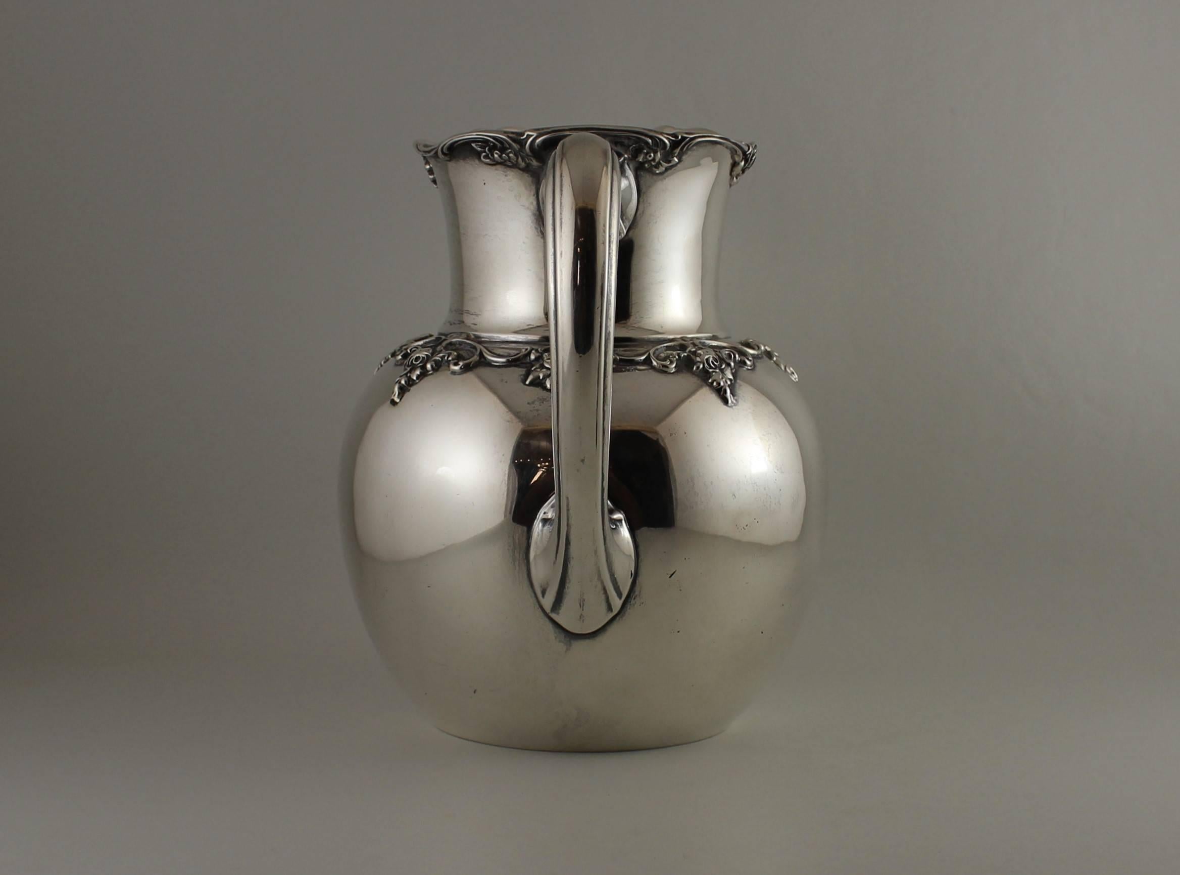 Gorham Sterling Silver Pitcher or Jug In Good Condition For Sale In Hamilton, Ontario