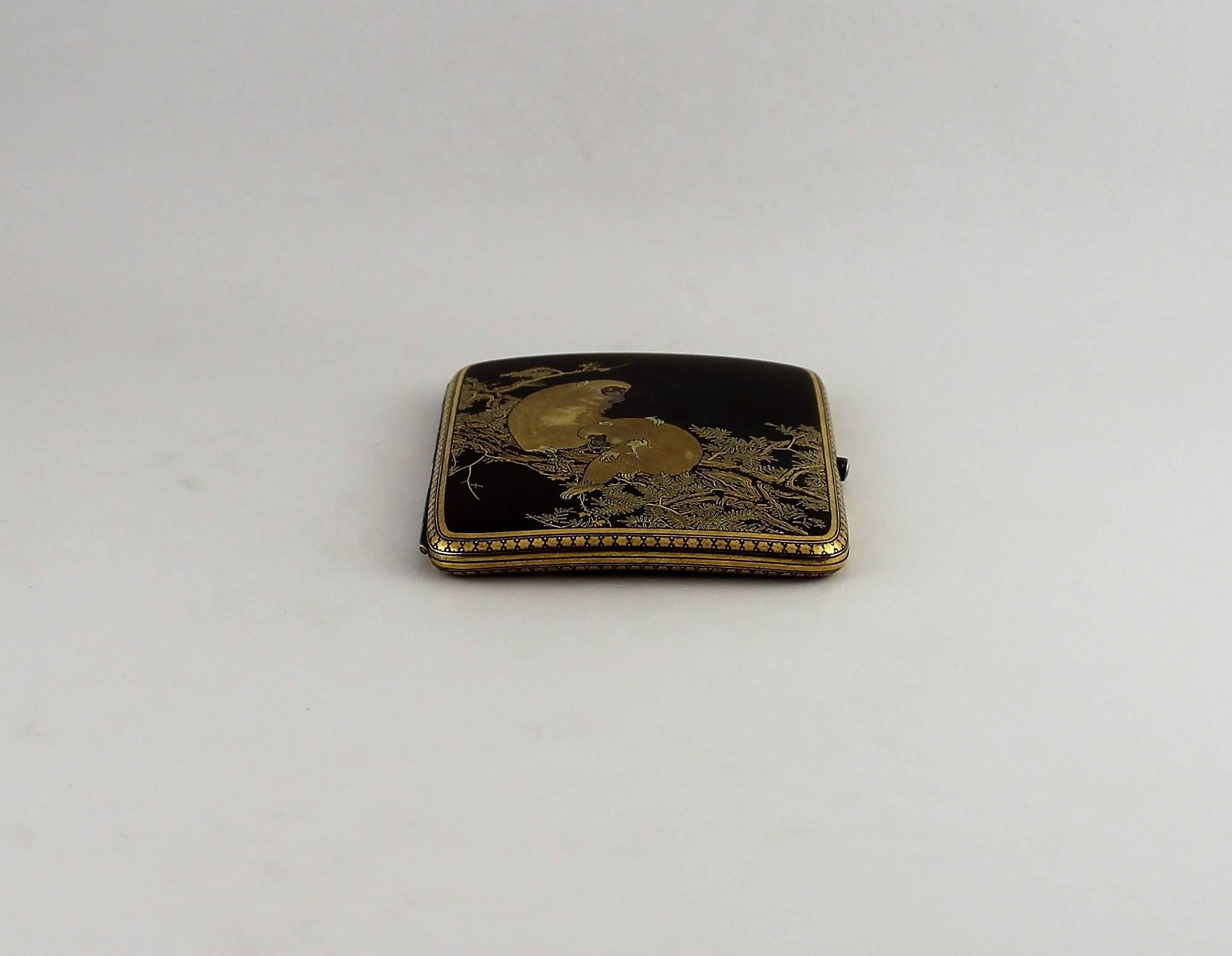 japanese damascene cigarette case