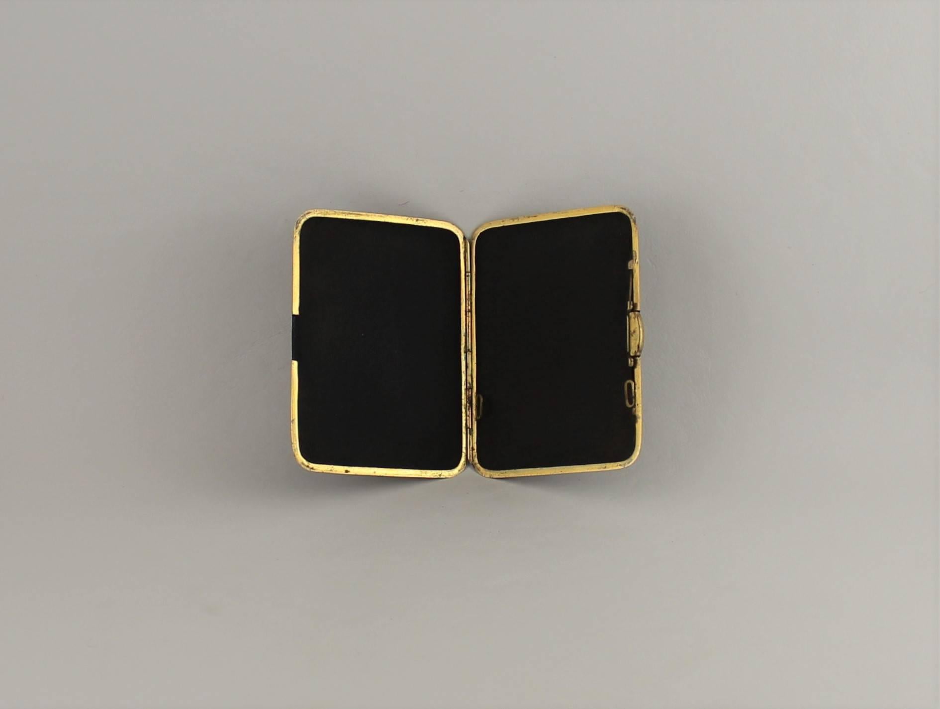 Meiji Japanese Komai Damascene Cigarette Case