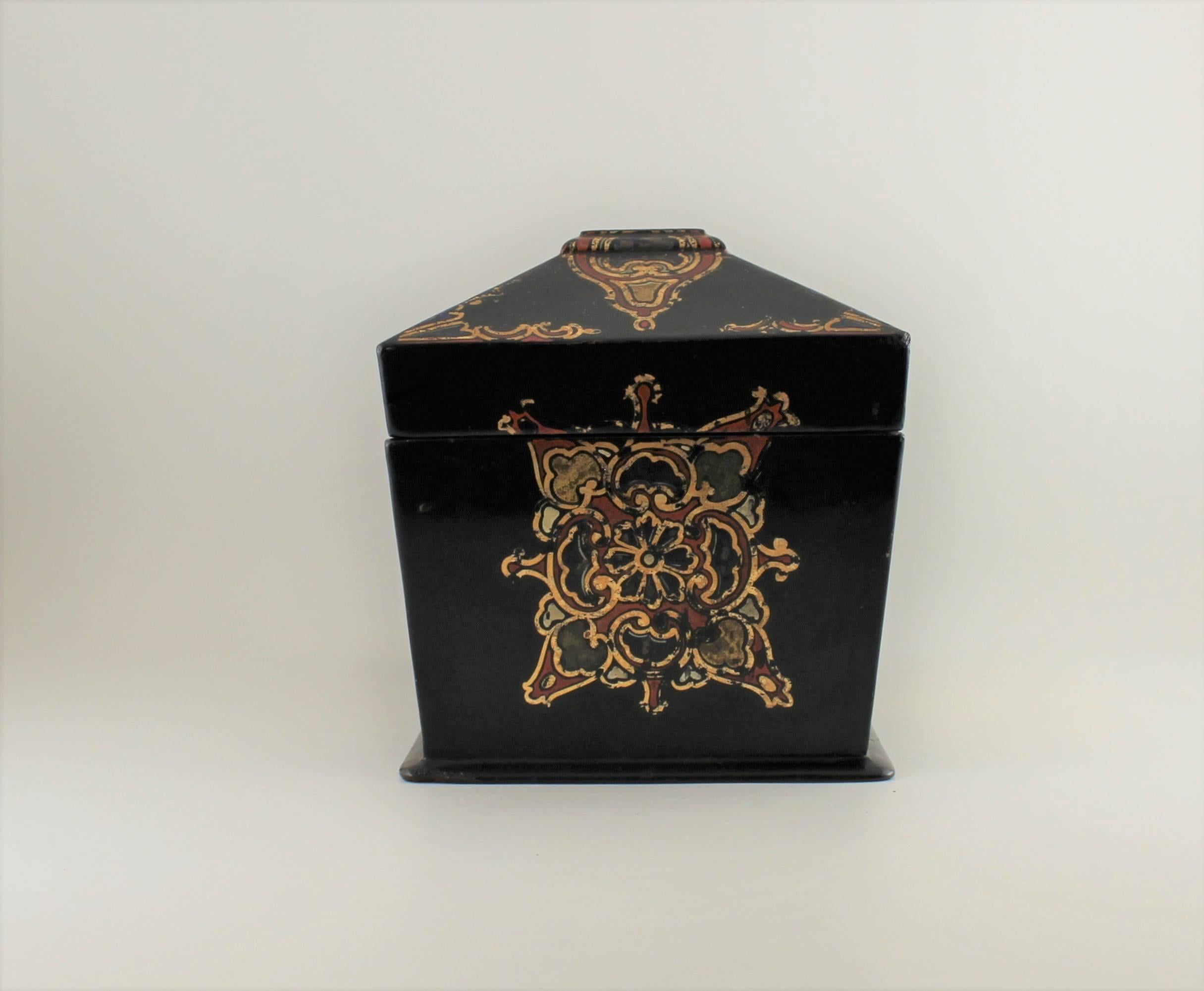 Victorian Jennens & Bettridge Papier Mâché Tea Caddy