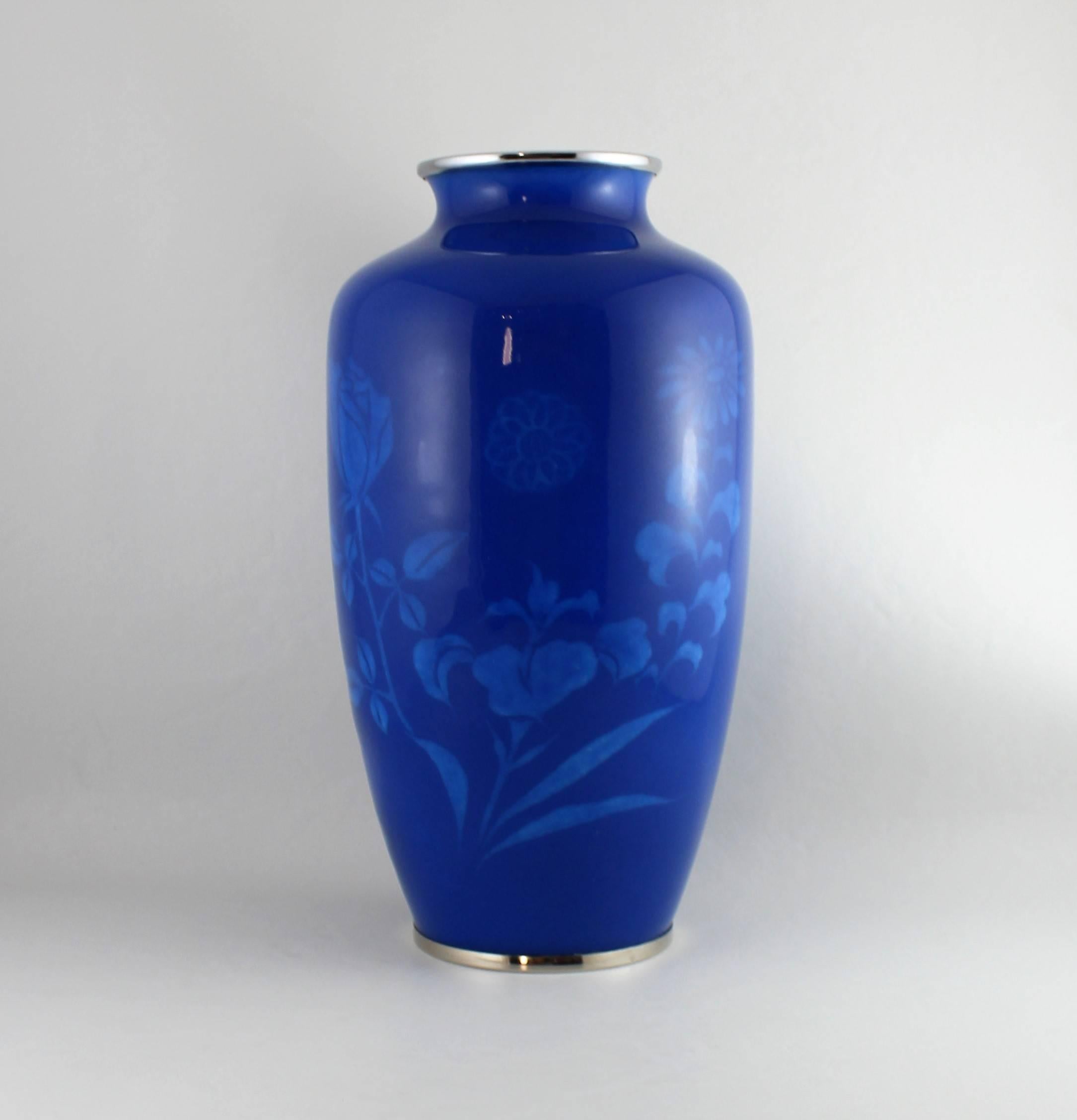 Japanese Wireless Cloisonne Vase For Sale 2