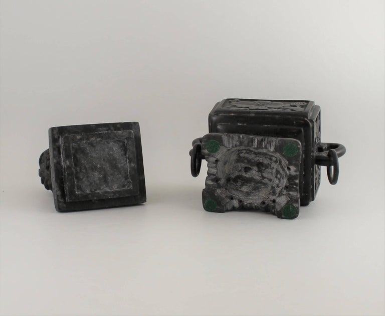 Chinese Soapstone Carved Box For Sale at 1stDibs