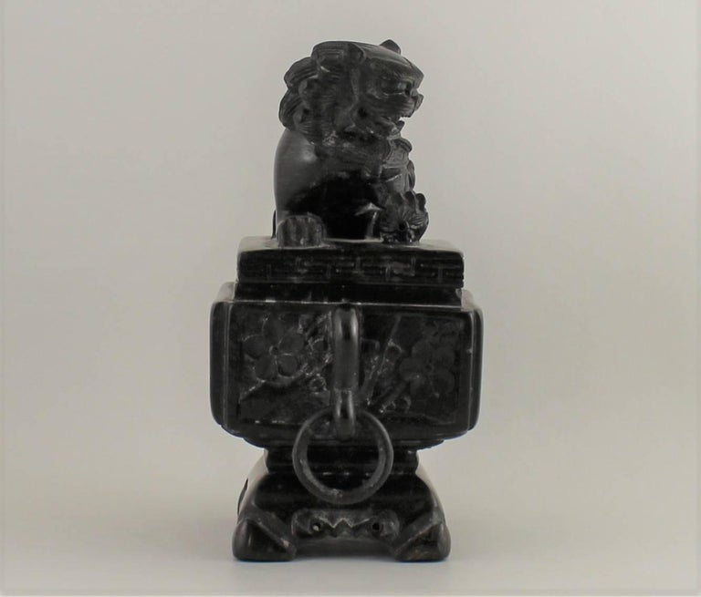 Chinese Soapstone Carved Box For Sale at 1stDibs