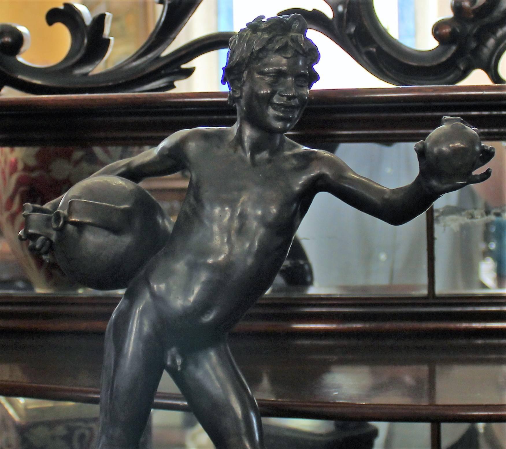 Neoclassical Italian Bronze 'L'Acquaiolo' Sculpture after Vincenzo Gemito