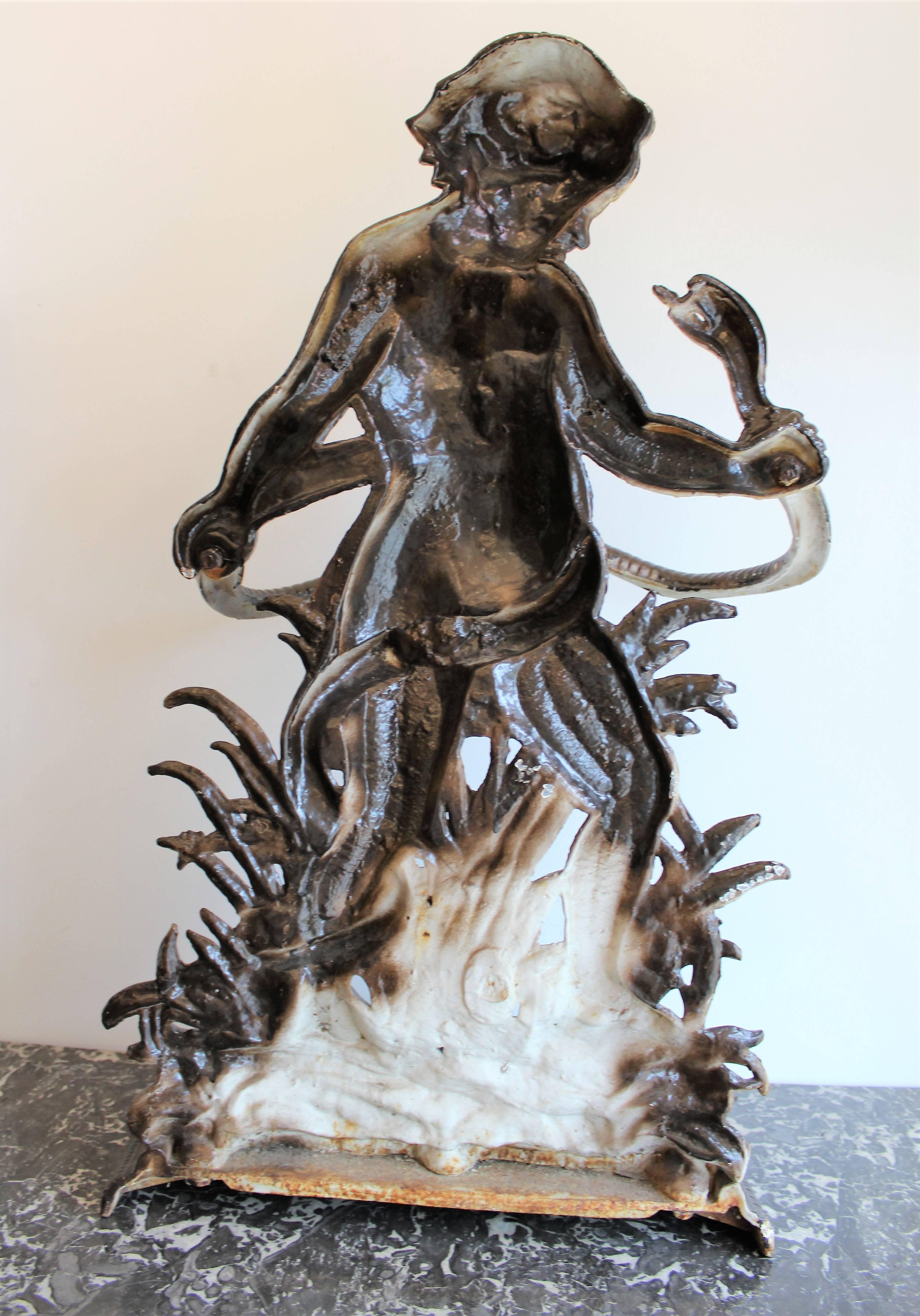 English Cast Iron Umbrella Stand Depicting the Baby Hercules 1