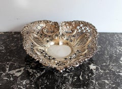 Gorham Pierce Sterling Silver Heart Shaped Basket (panier en forme de cœur)