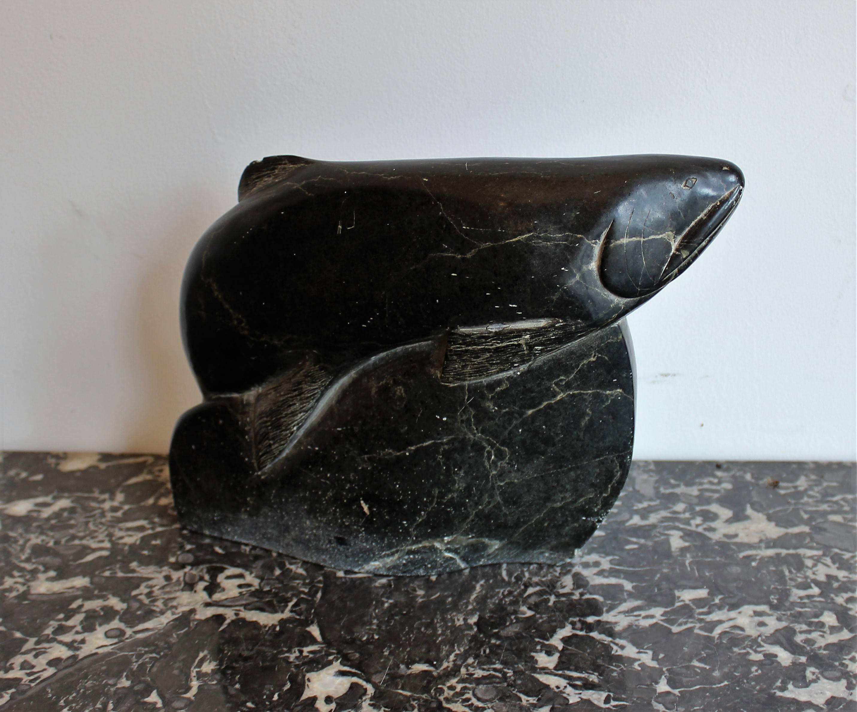 Inuit Soapstone Fish Carving For Sale at 1stDibs