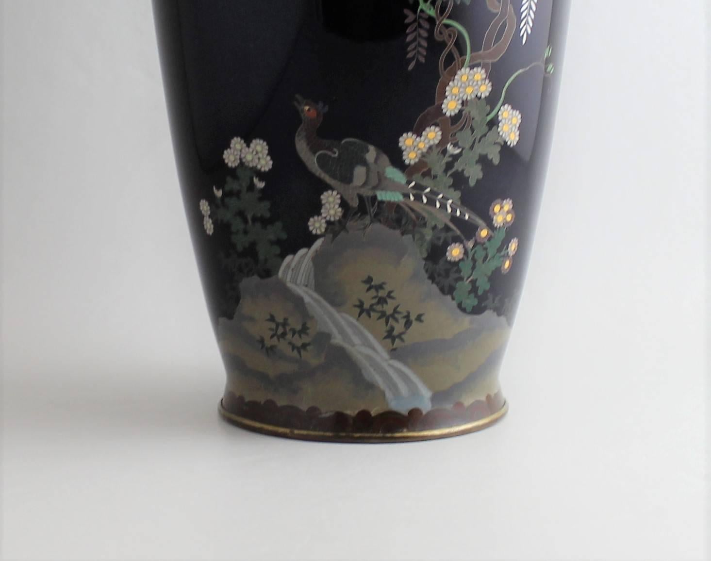 Japanese Meiji Period Cloisonne Vase 1