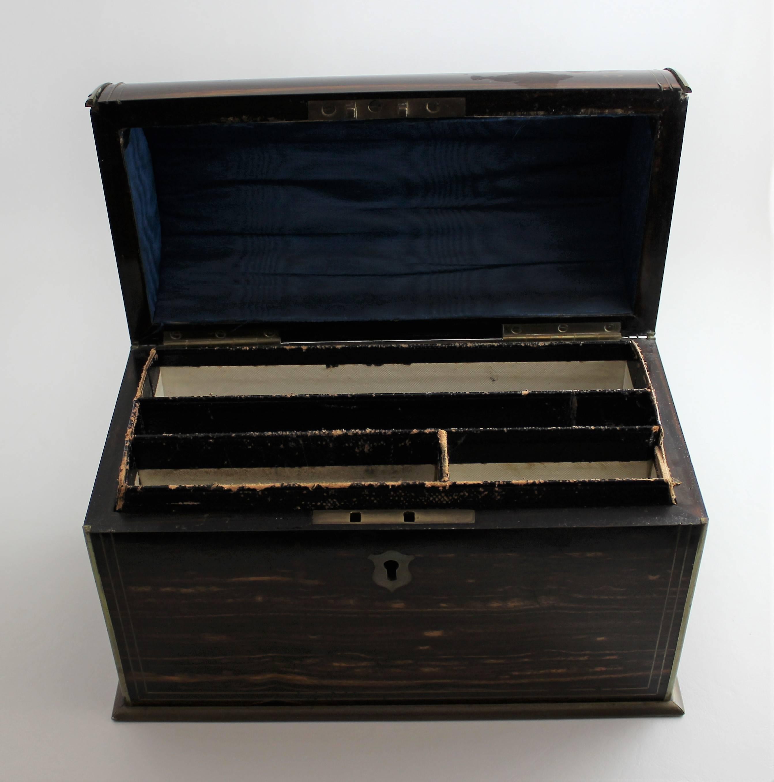 British 19th Century Wood Stationery Box For Sale