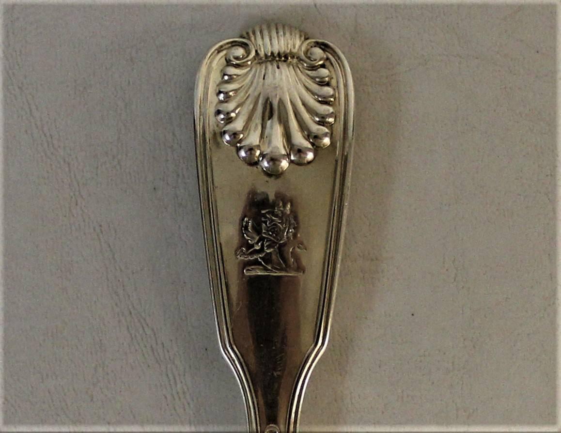 English Twelve 19th Century Chawner & Co George William Adams Sterling Silver Forks For Sale