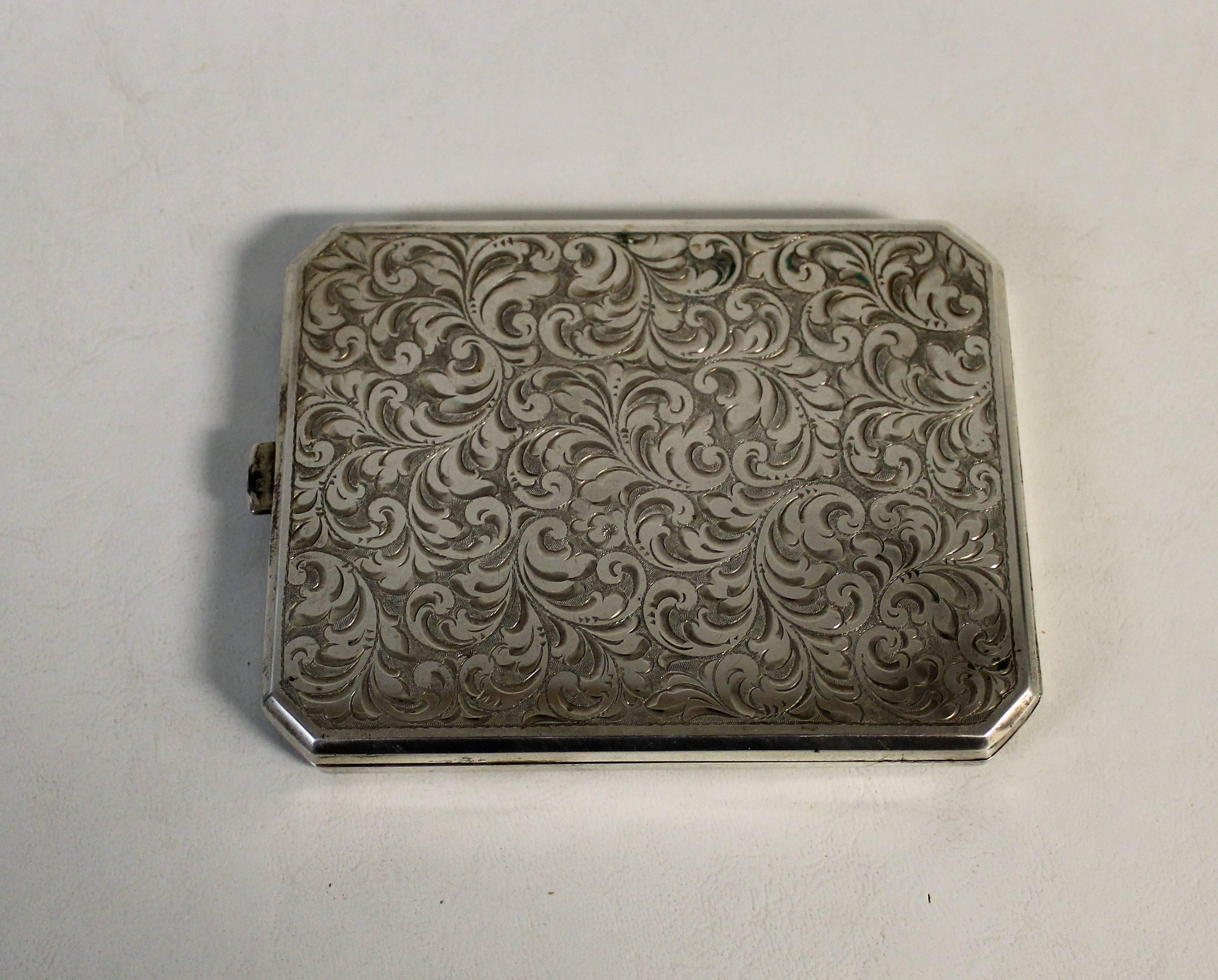 Russian tsarist silver cigarette case.