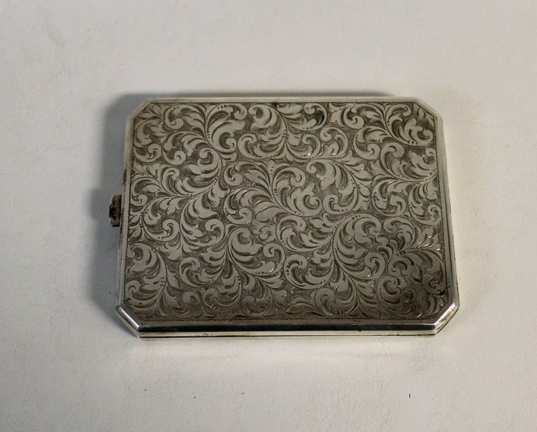 Russian tsarist silver cigarette case.