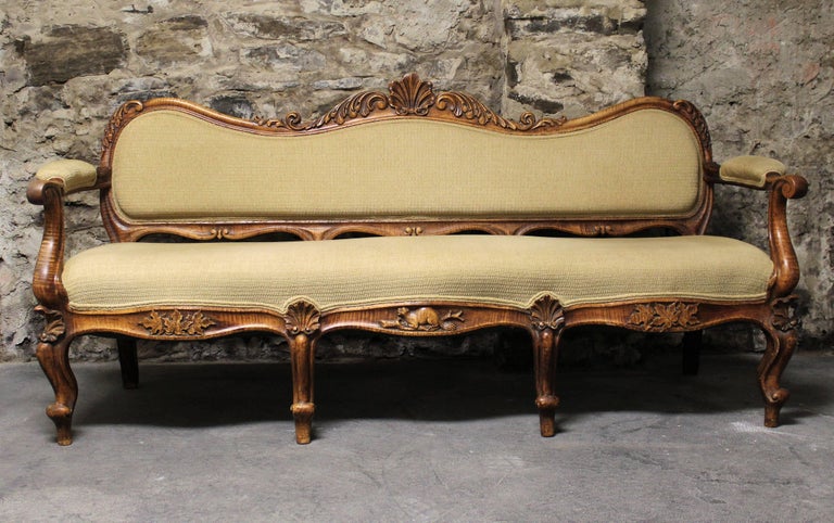Louis XVI 19th Century Important Canadian Sofa For Sale
