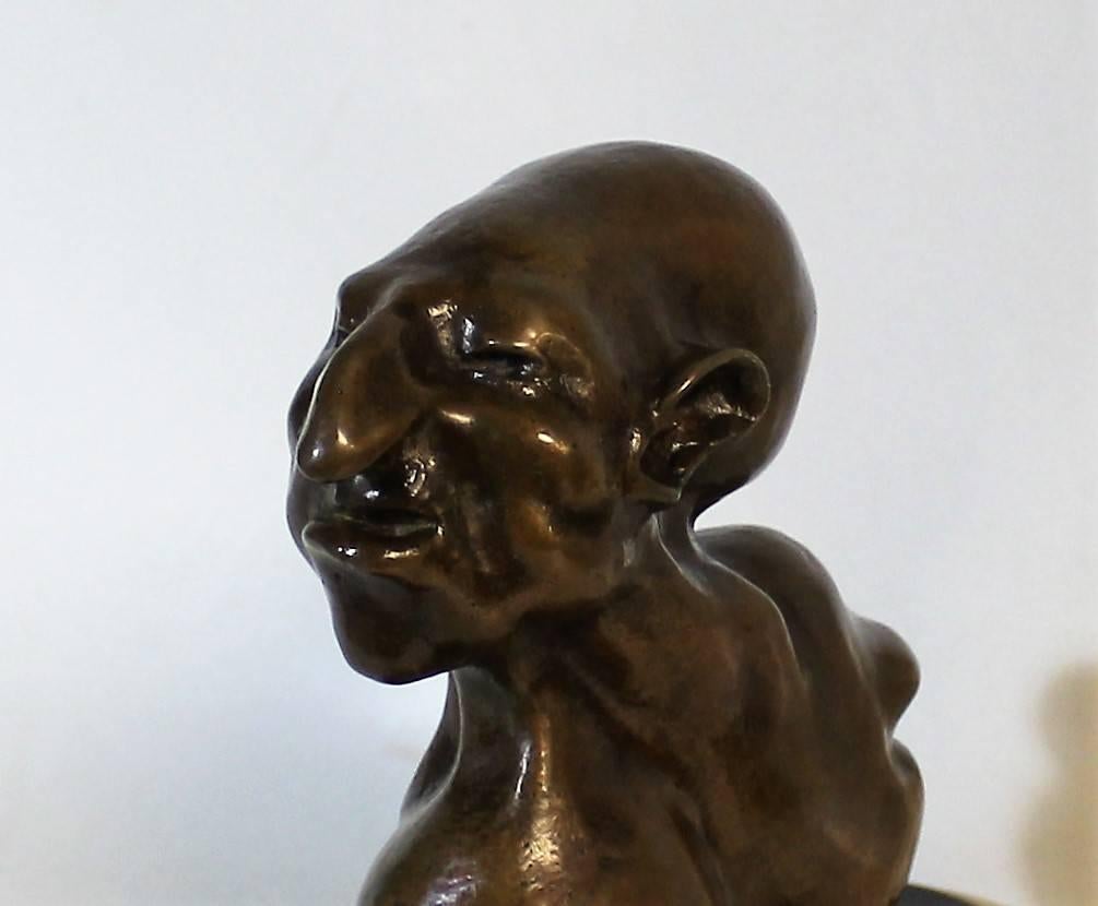 Bronze Sculpture of Three Morphing Faces 4
