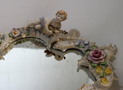 Porcelain Mirror with Cherubs