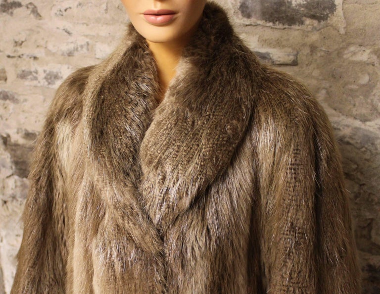 Long Haired Beaver Fur Coat For Sale at 1stDibs beaver fur coats