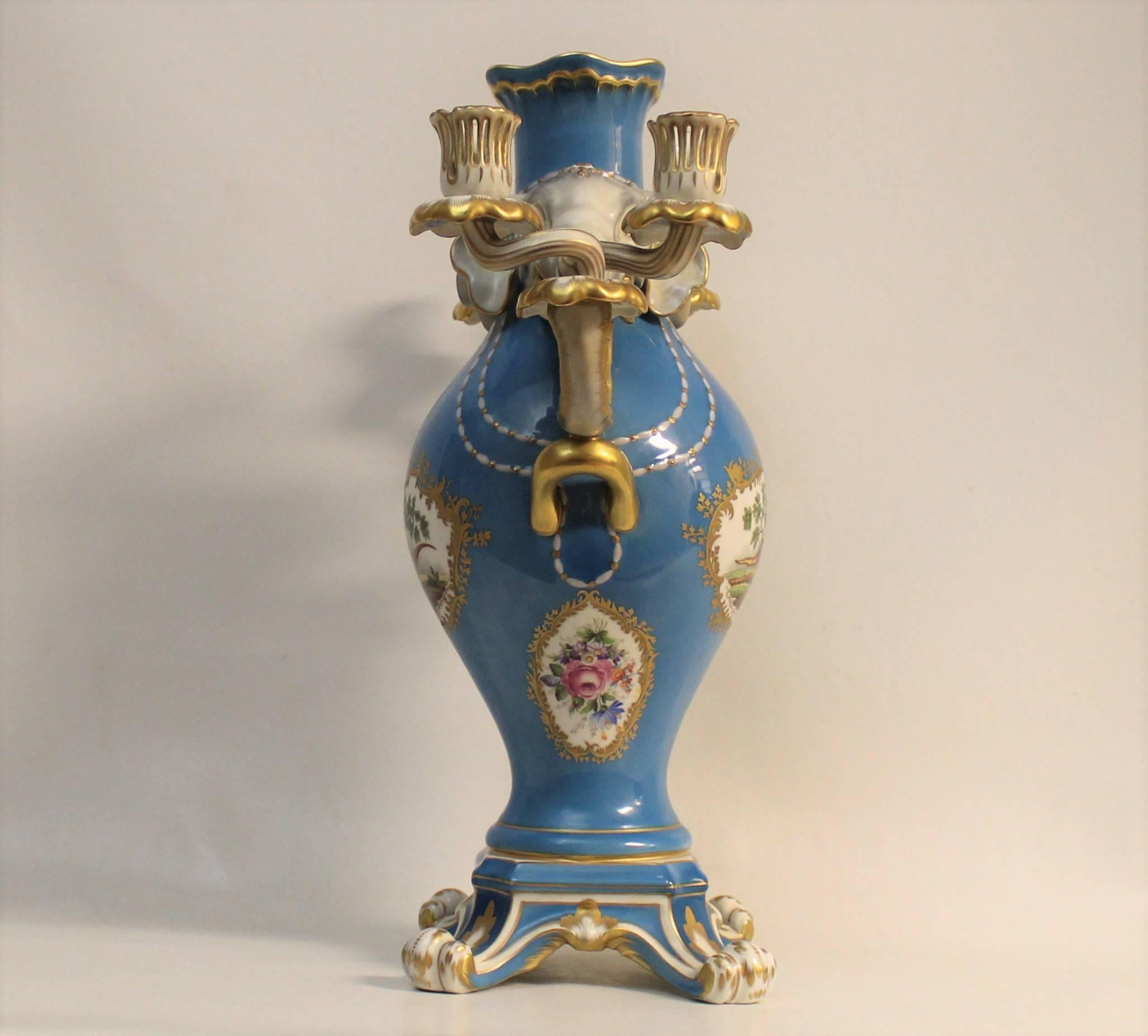 Hungarian Herend Porcelain Candelabra Centrepiece For Sale