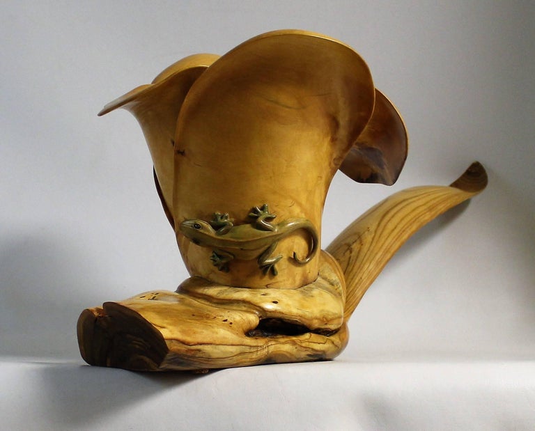 Organic Hand Carved Artisan Centerpiece For Sale at 1stDibs