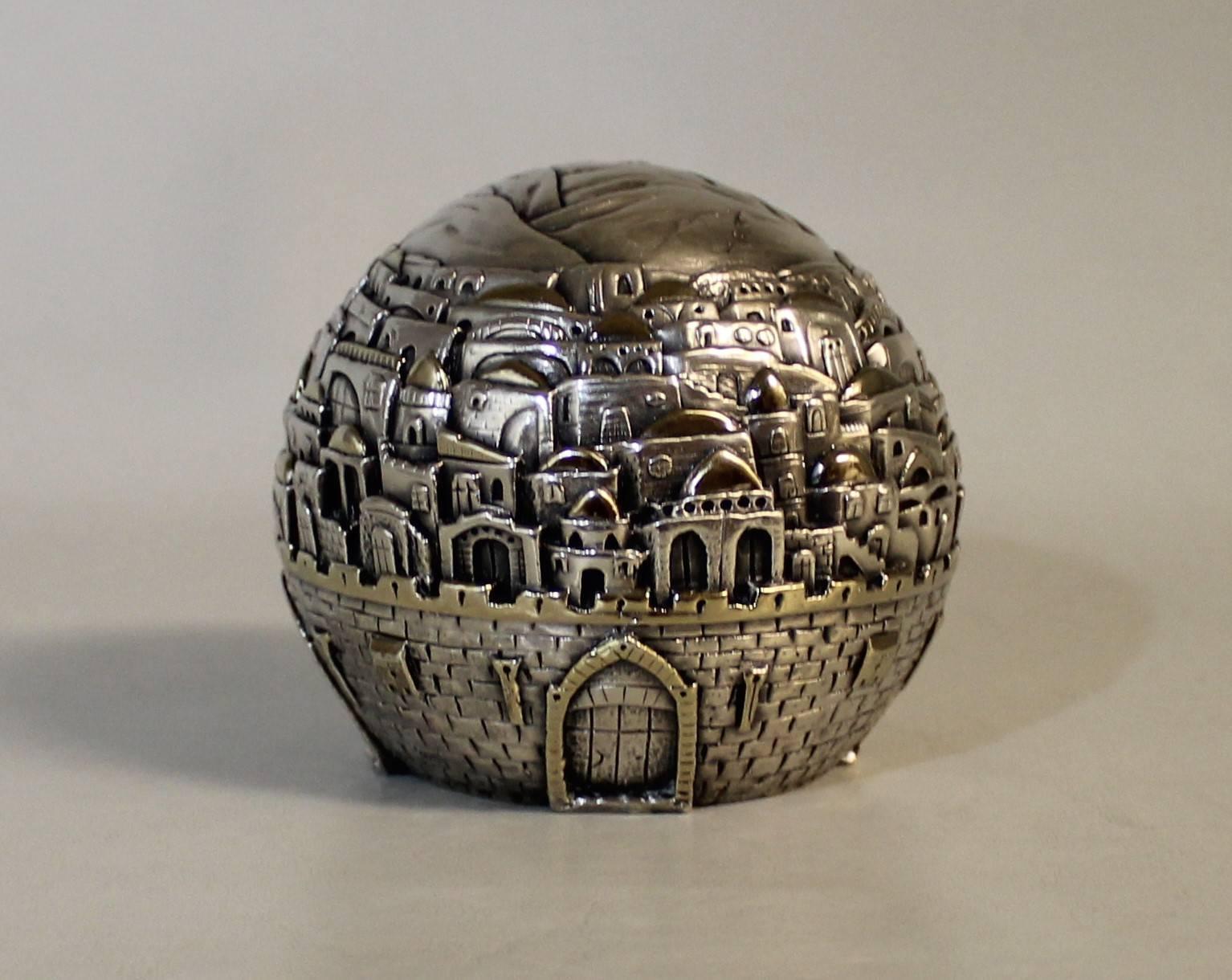 20th Century Sterling Silver Jerusalem Paperweight