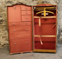1920s Moritz Madler Wardrobe Steamer Trunk