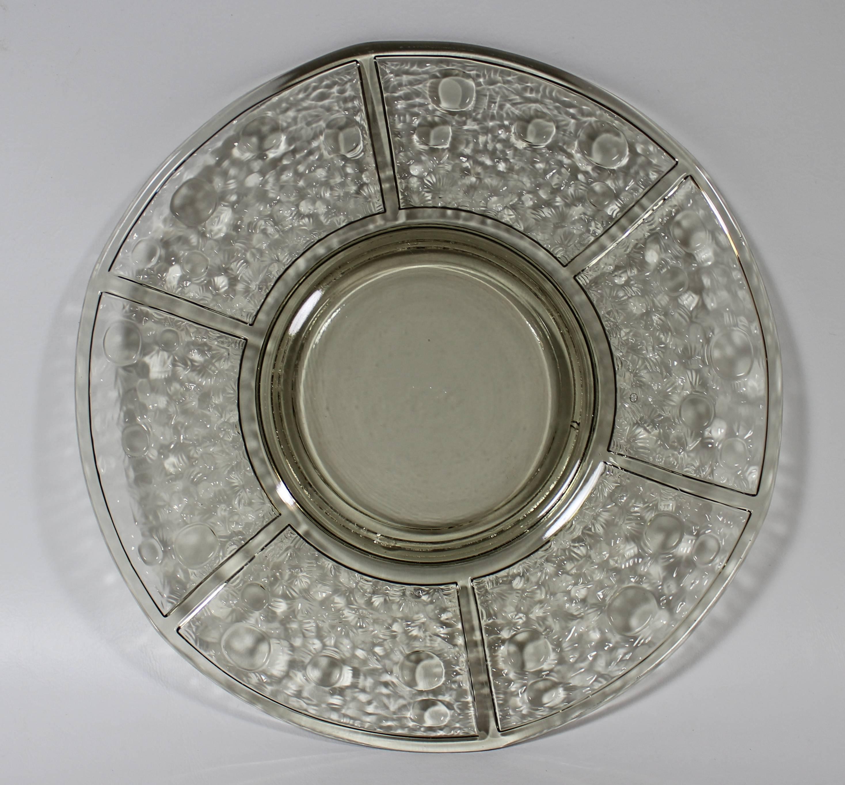 French Art Deco Verlys Glass Plate 