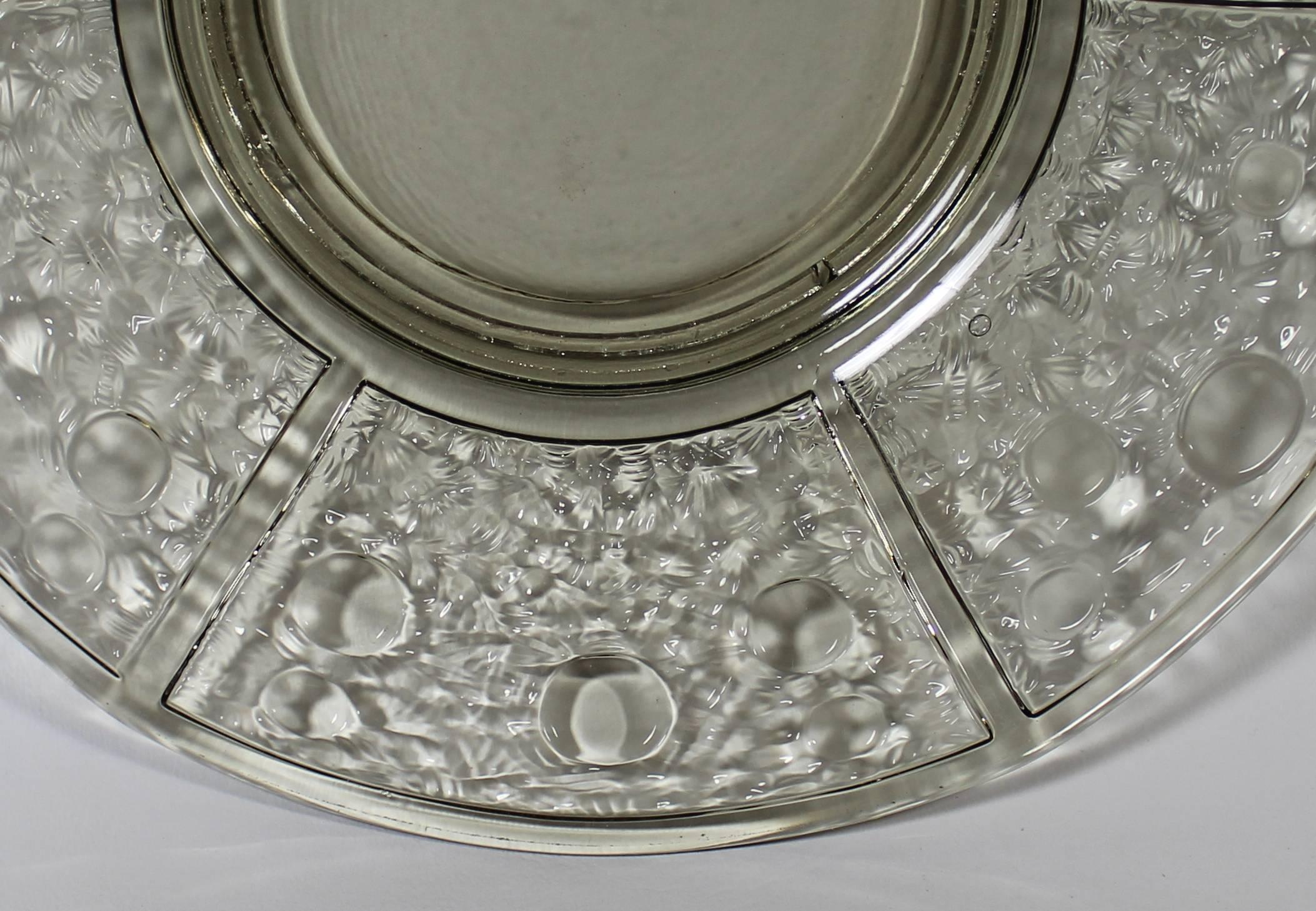 French Art Deco Verlys Glass Plate 