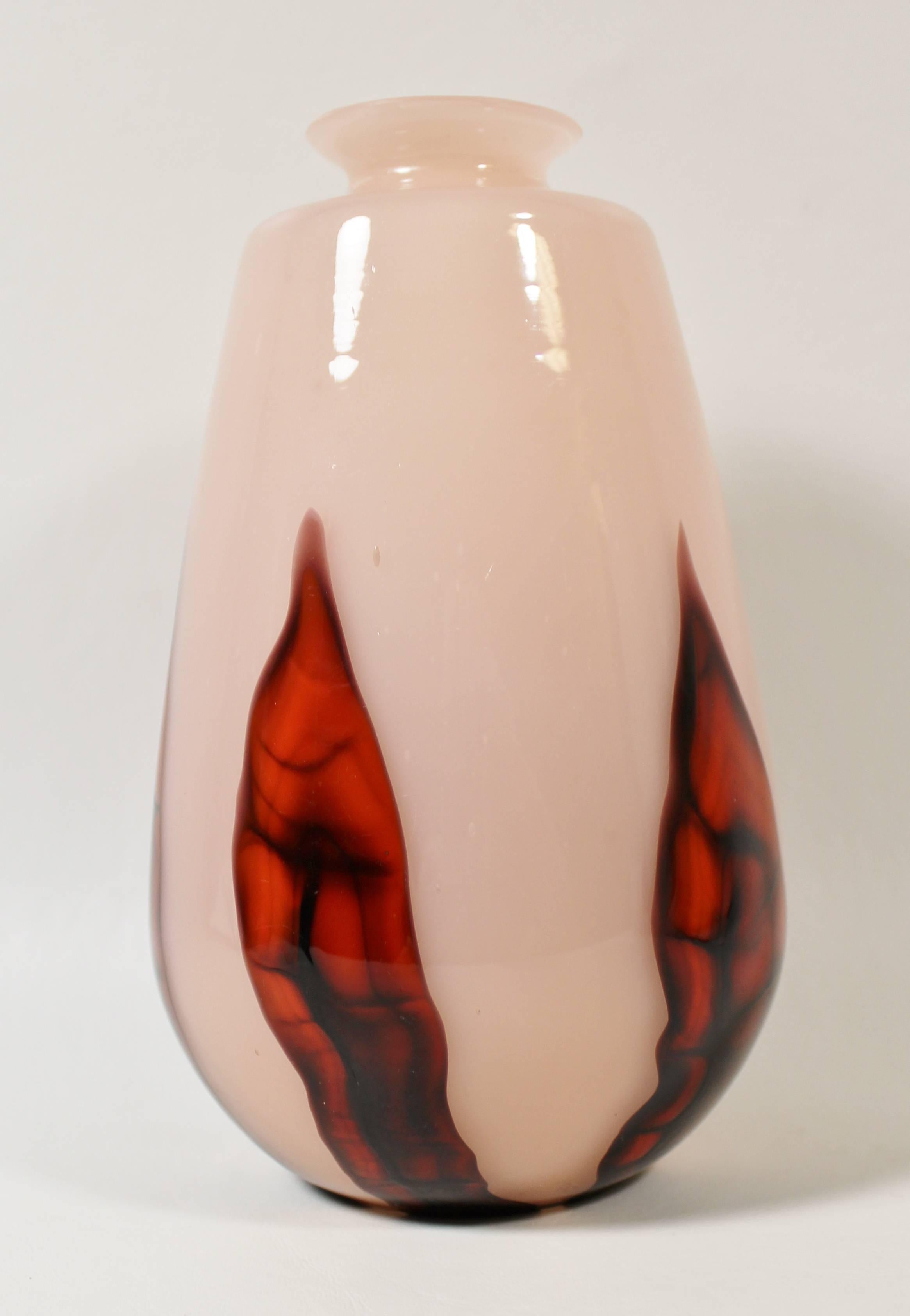 Vase en verre d'art tchèque Kralik Art Deco 