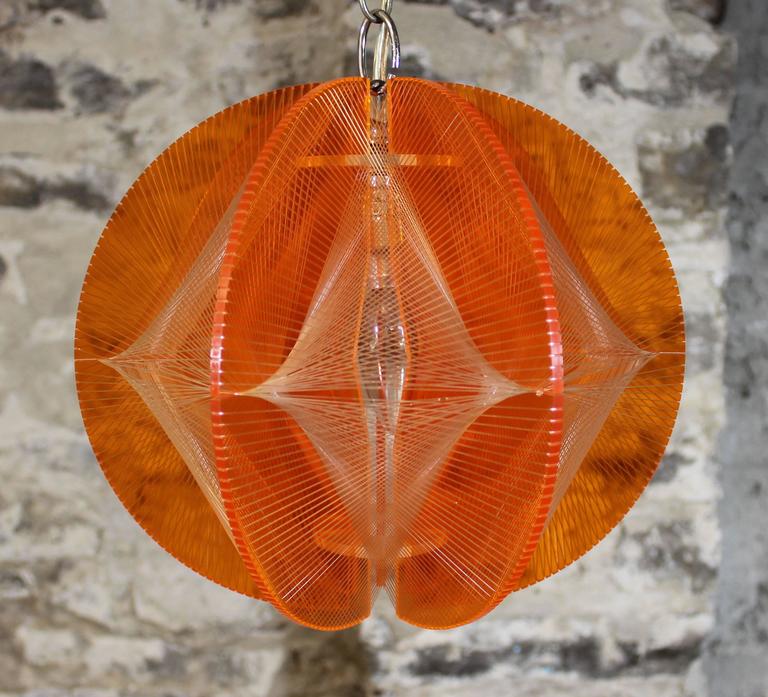 MidCentury Modern Lucite Geometric String Light Fixture or Pendant at