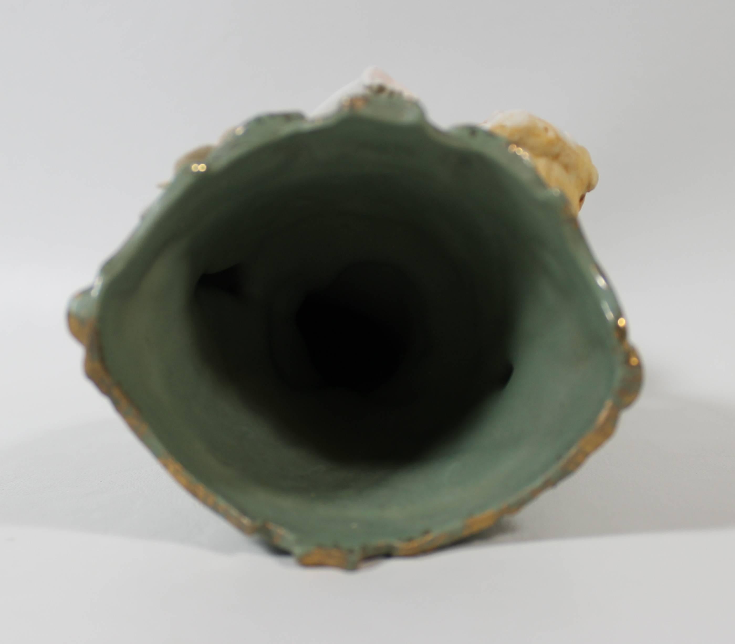 'Camille Naudot' Porcelain Figural Cherub Vase, French at 1stDibs