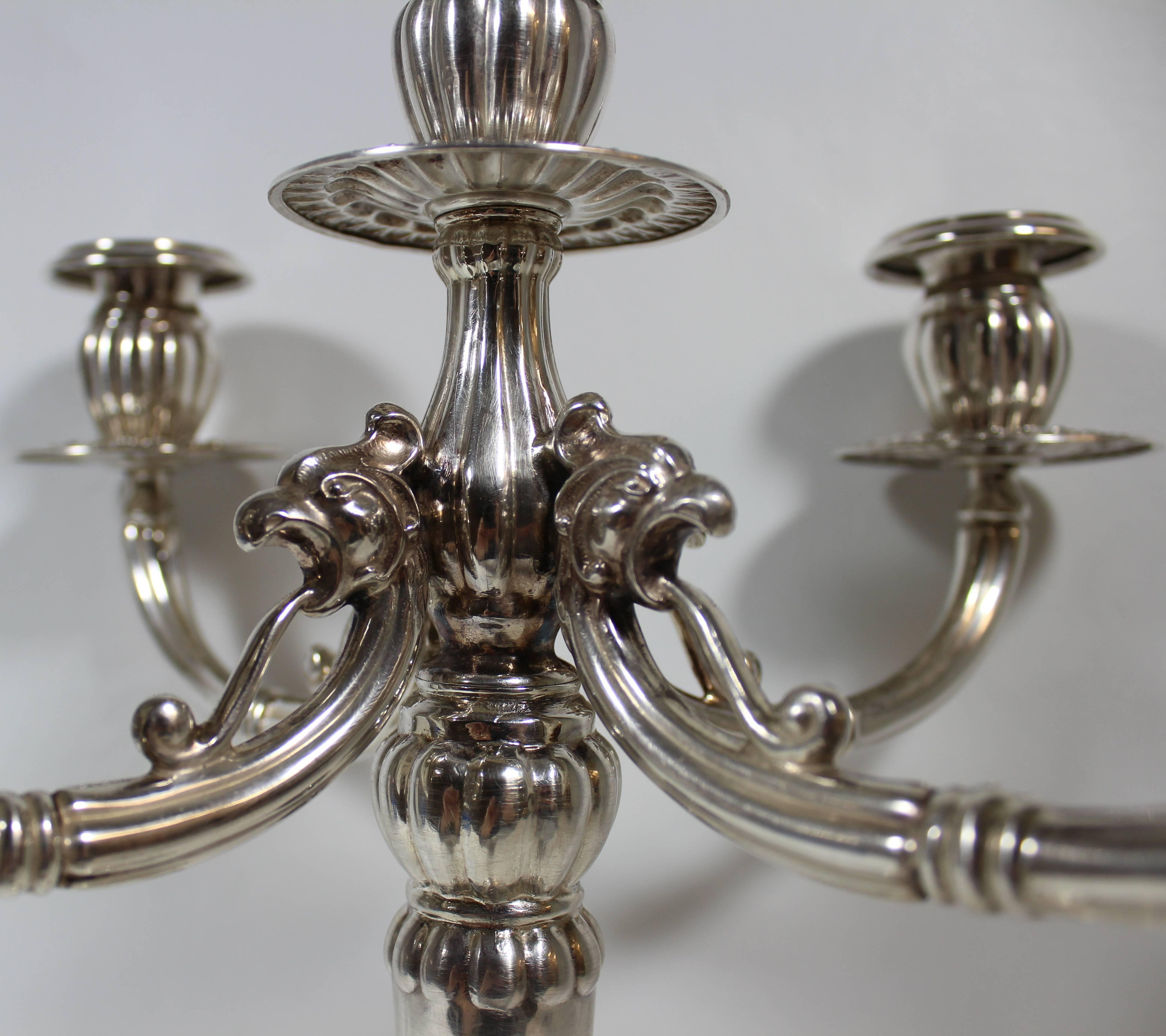 Sterling silver Peruvian candelabra.

Free shipping within the United States and Canada.