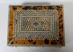 Anglo-Indian Tortoise Shell and Ivory Box, 19th Century