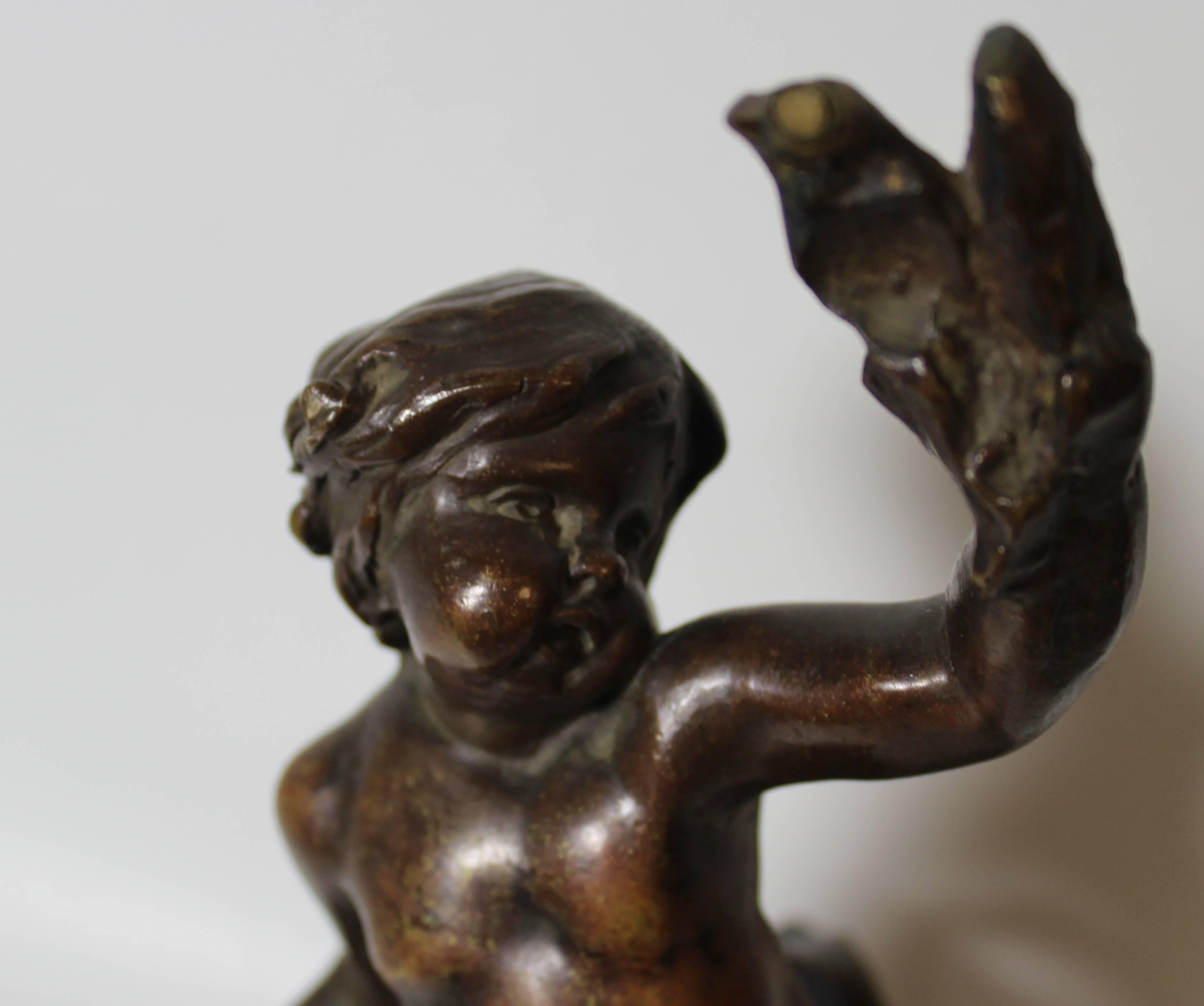 Italian Bronze 'Puti Di Mare' Merman Sculpture In Fair Condition For Sale In Hamilton, Ontario