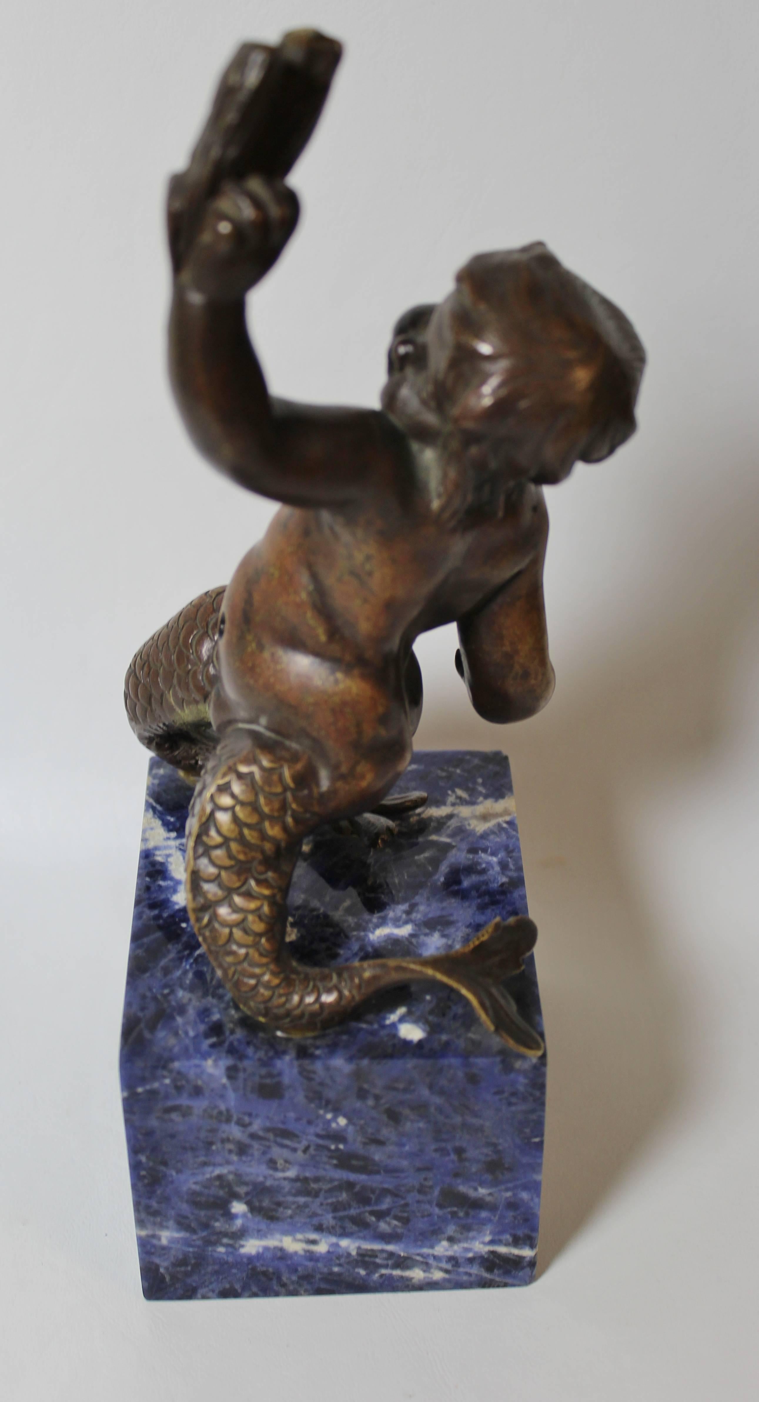 XIXe siècle Sculpture italienne de Merman « Puti Di Mare » en bronze en vente