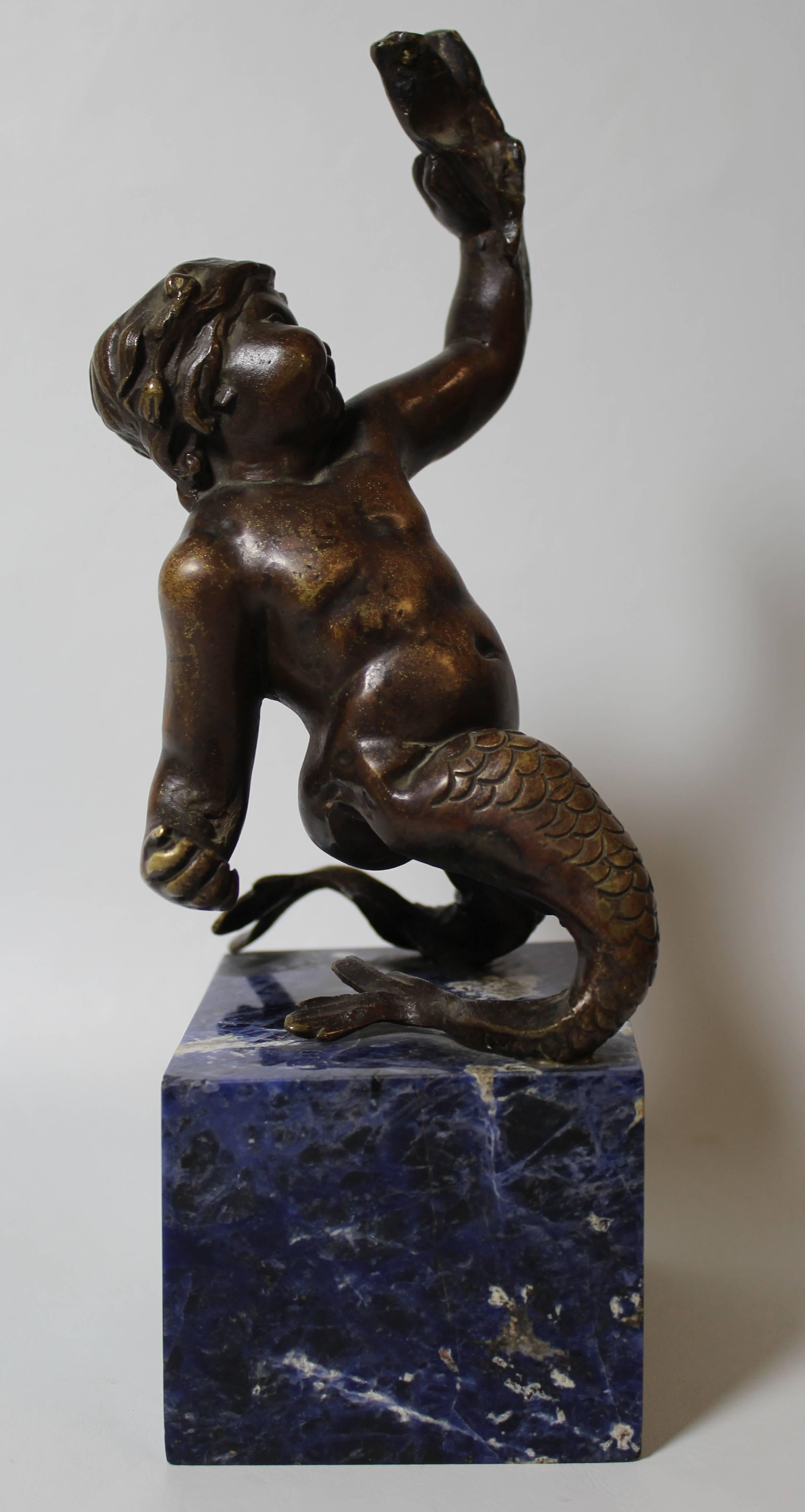 Sculpture d'homme en bronze italien 