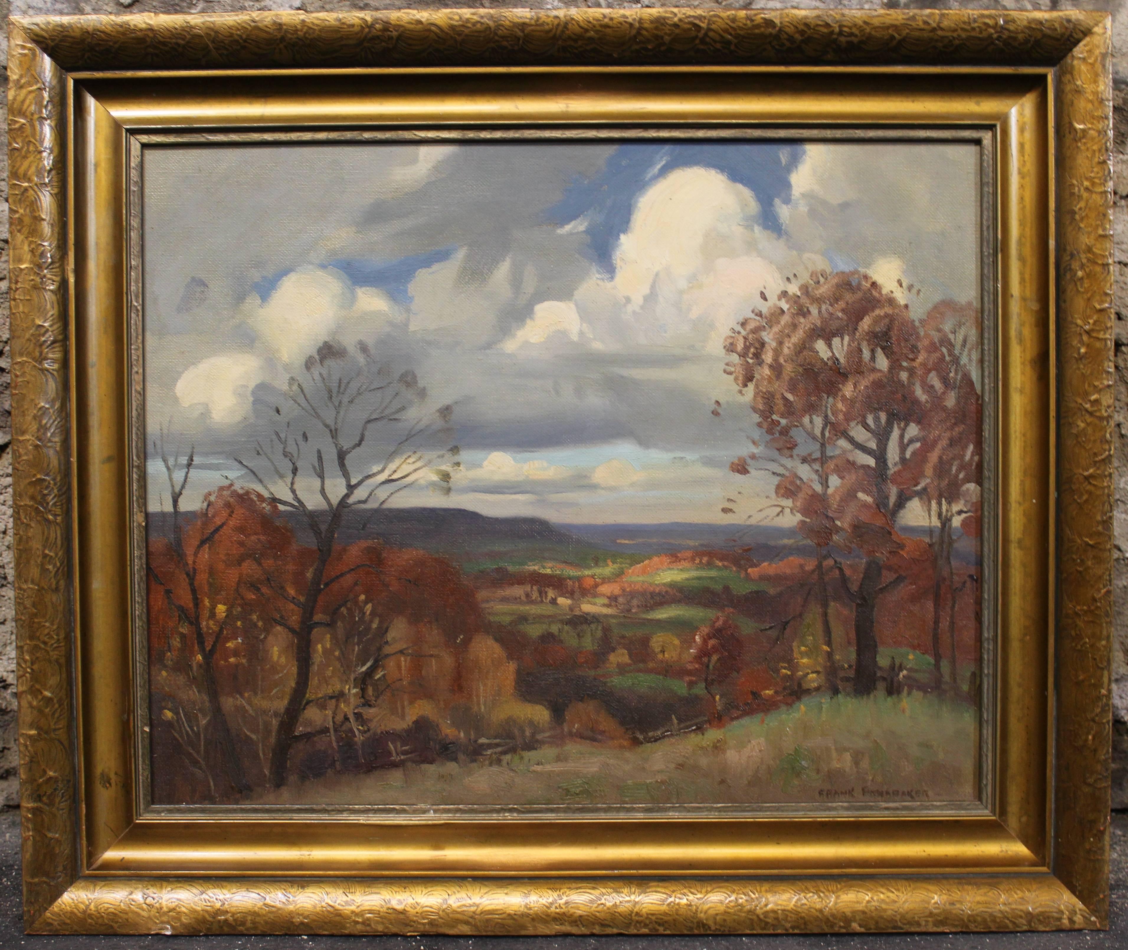Frank Panabaker (1904–1992) was a painter of landscapes, with his focus on Southern Ontario. This painting depicts a view of Dundas Valley painted from the Tamahaac Club in Ancaster.

Panabaker was born in Hespeler, Ontario, the son of the local